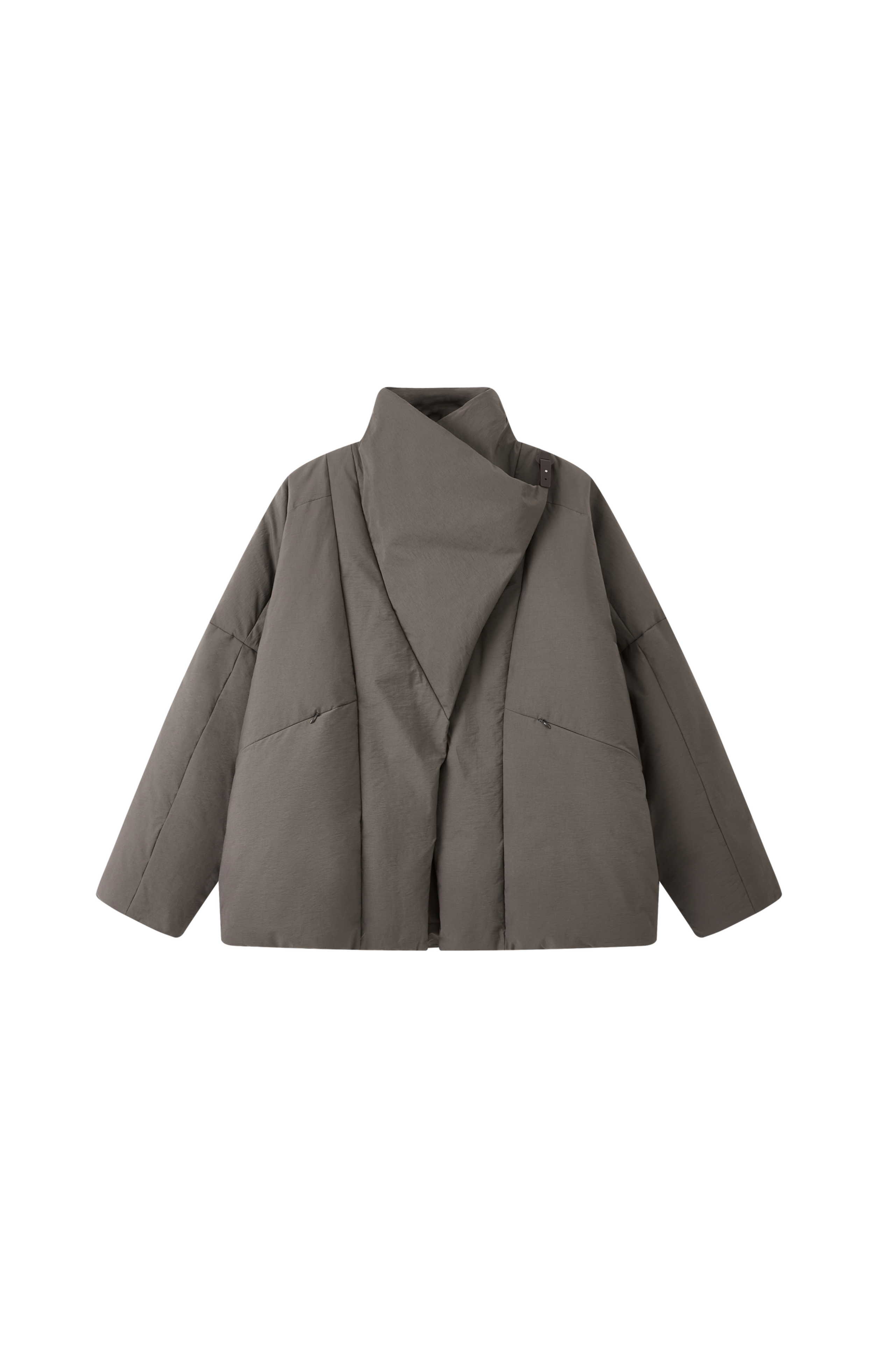 WRAP LAPEL ROUND DOWN / ラップラペルラウンドダウン