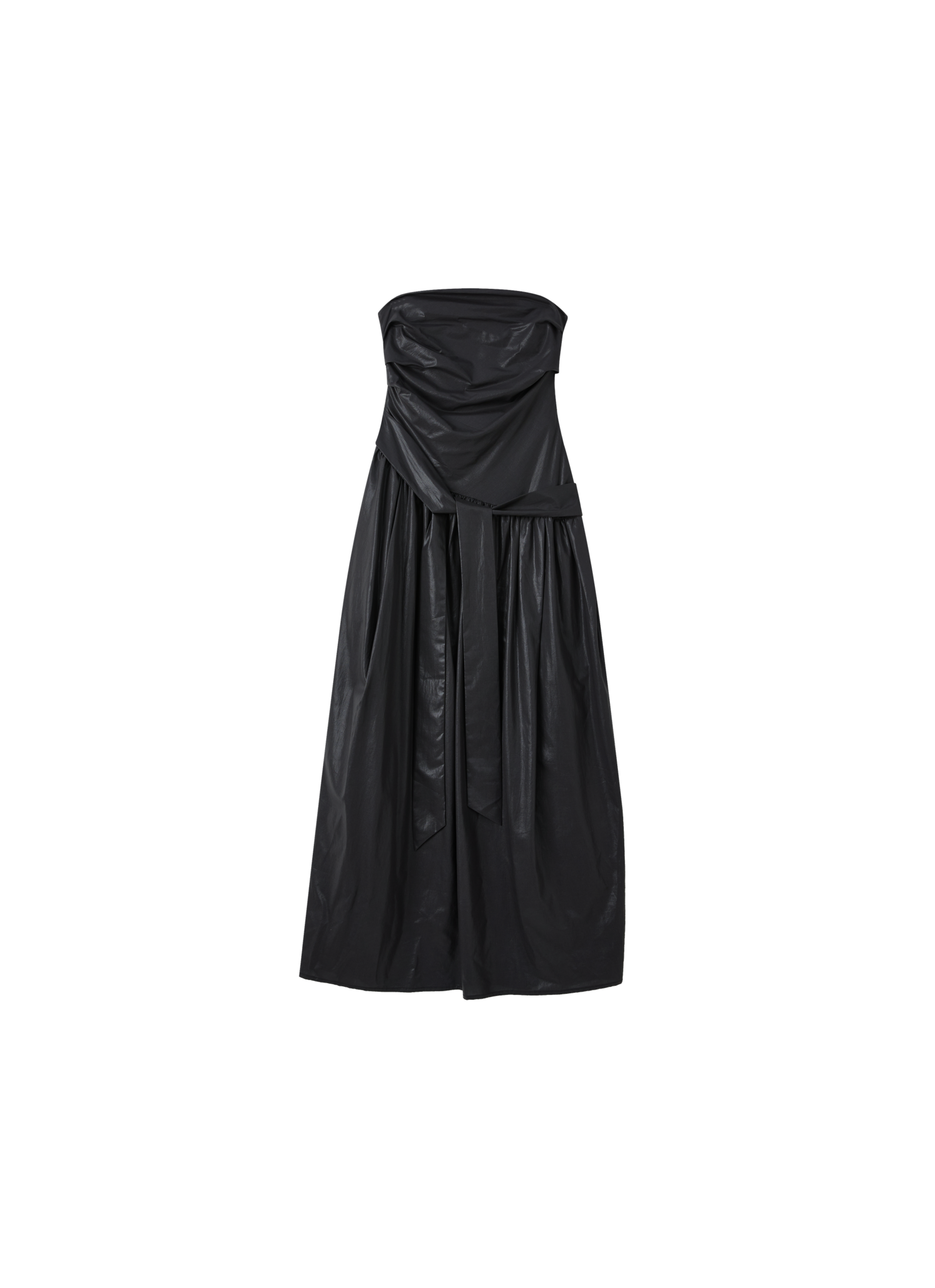 GATHER FIT GLOSS DRESS