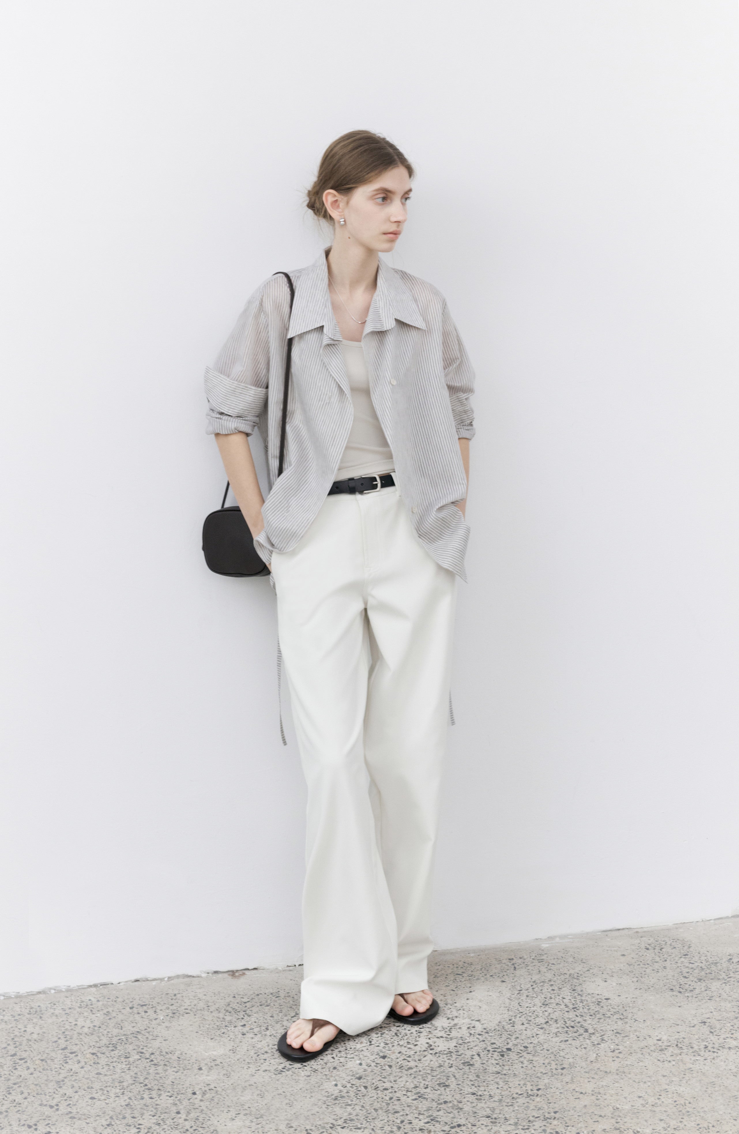 STRING MARK STRIPE SHIRT / ストリングマークストライプシャツ