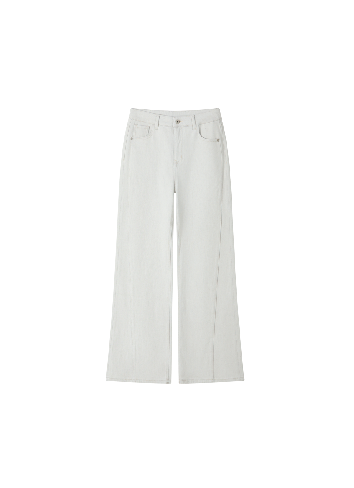 WASHED WHITE FLARE JEANS