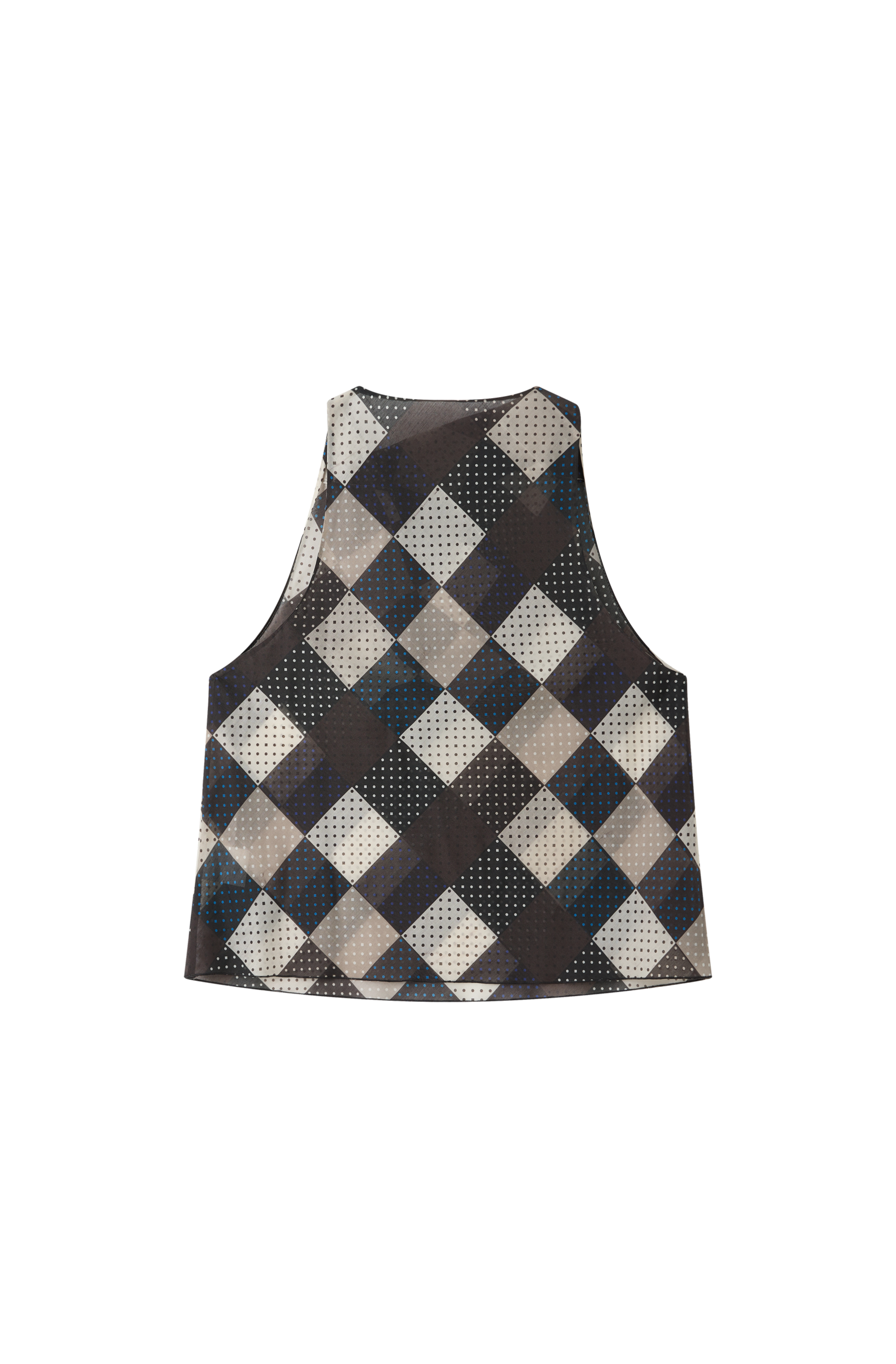 AIRY DOT CHECK TOP