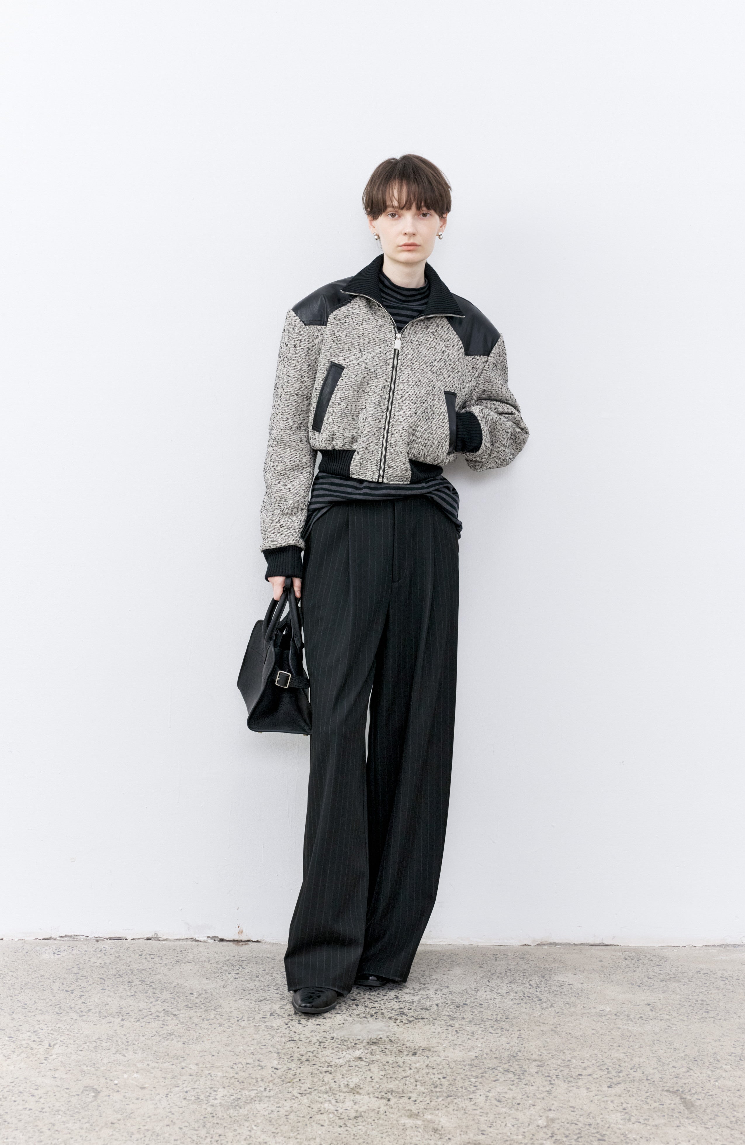 MIXED DESIGN SHORT JACKET