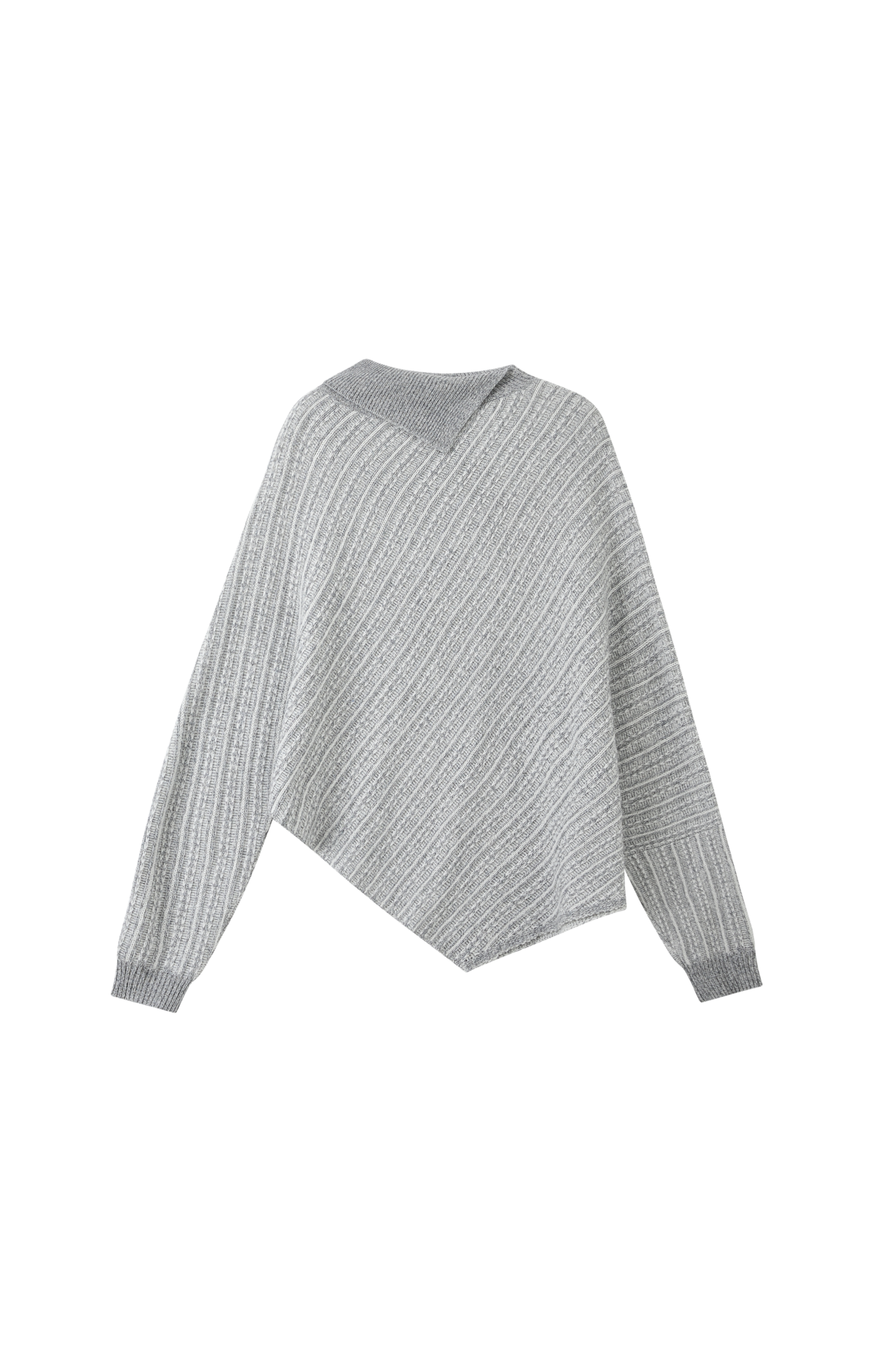 ASYMMETRIC OVER KNIT SWEATER