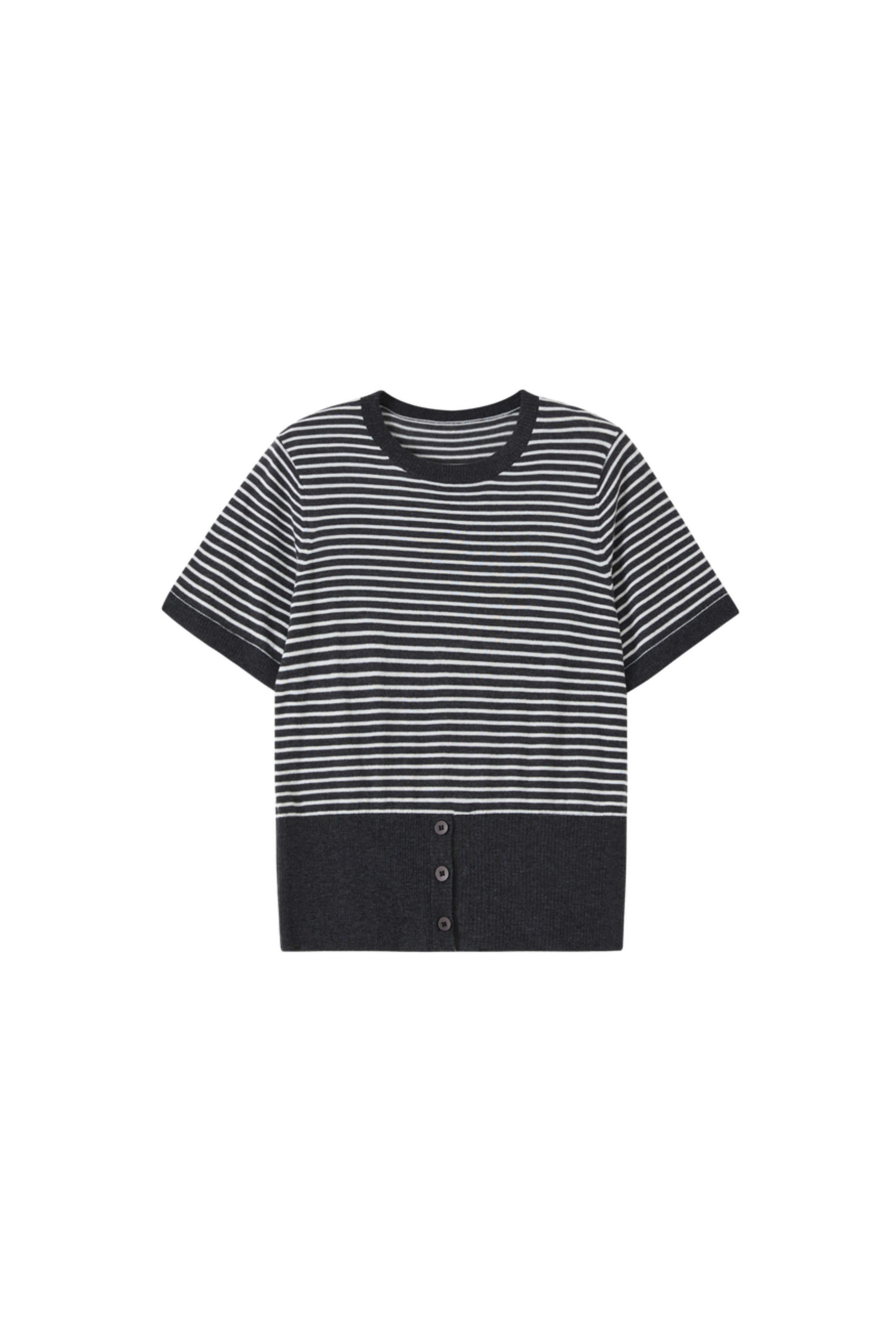 WAIST FIT STRIPE T-SHIRT