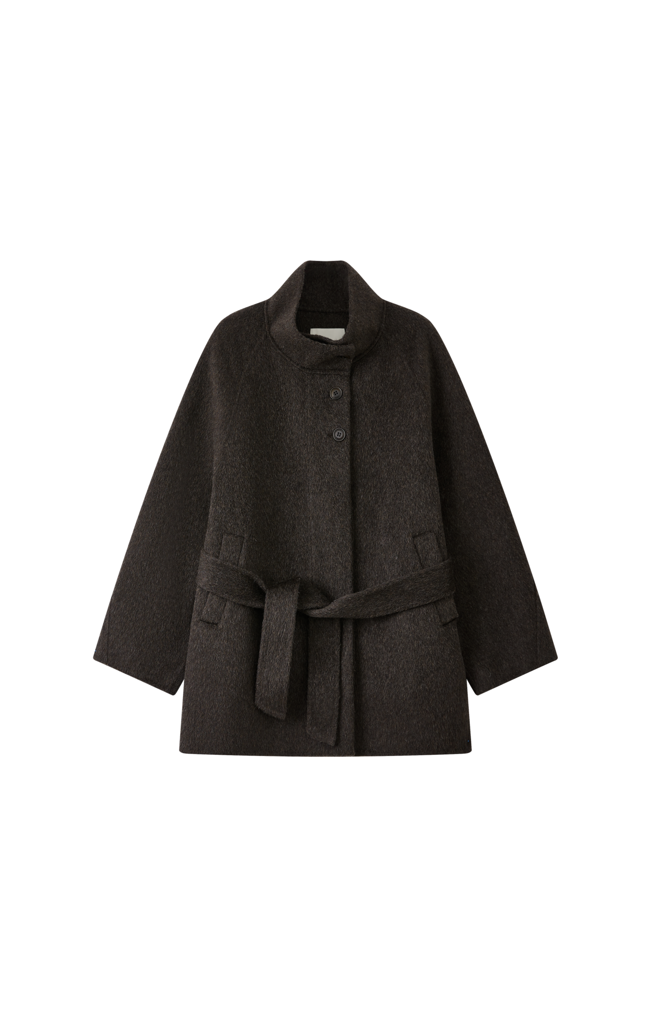 FEATHER WOOL MIDI COAT / Feather wool midi coat
