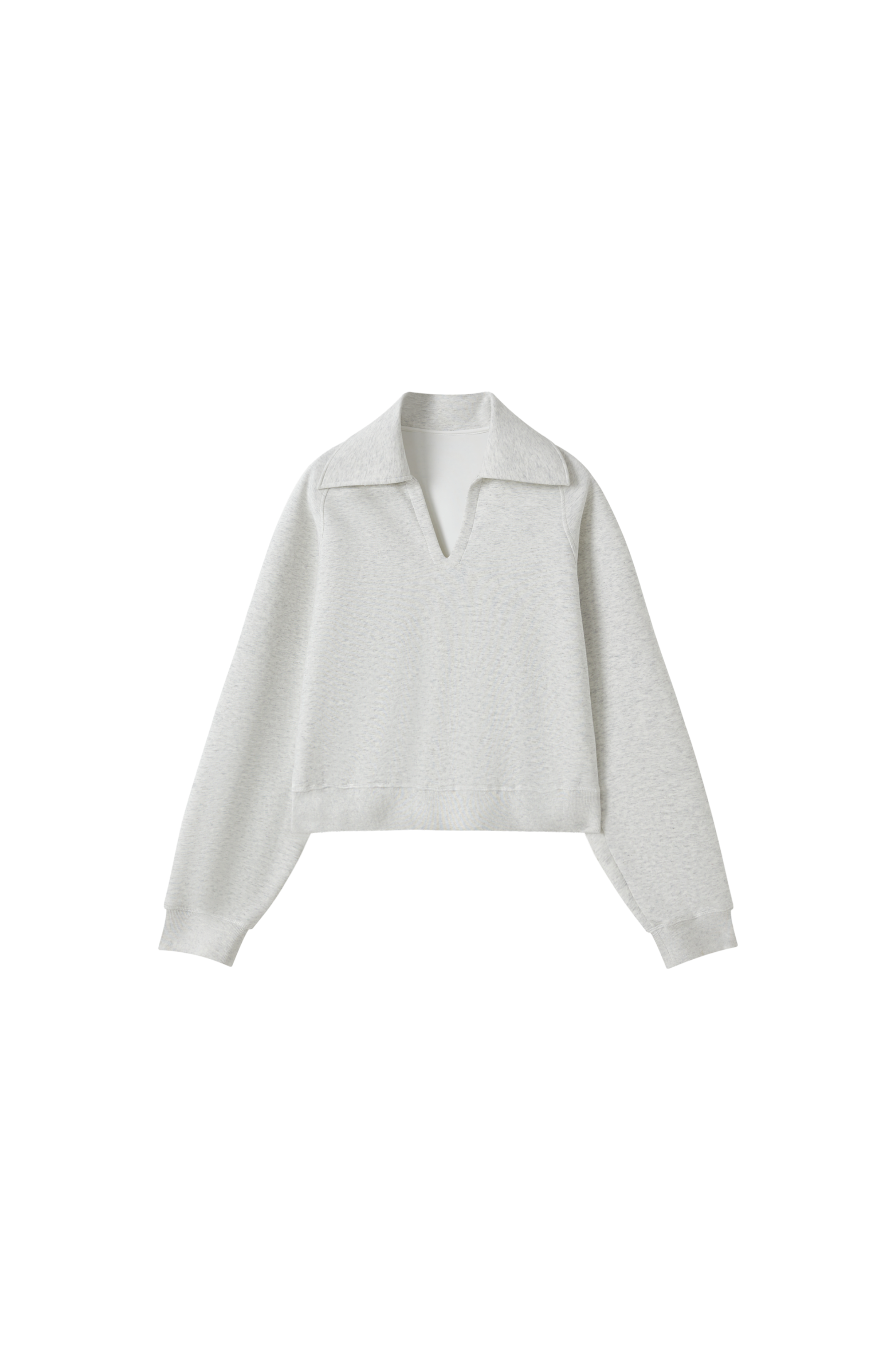 V-NECK LAPEL SWEATSHIRT/V 넥 래퍼 스웨트