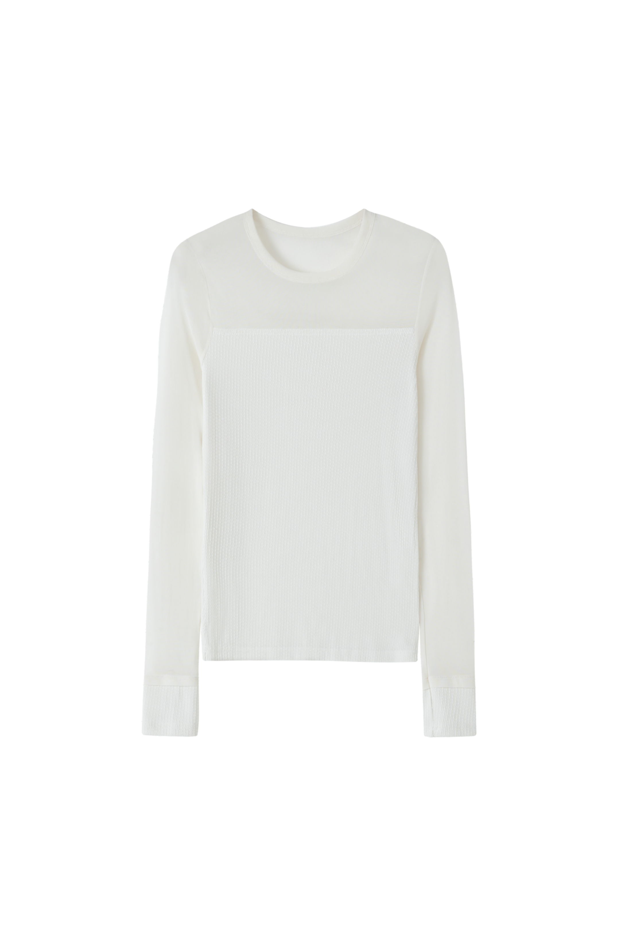 PART SHEER NATURAL TOP / 파트 시어 내츄럴 톱