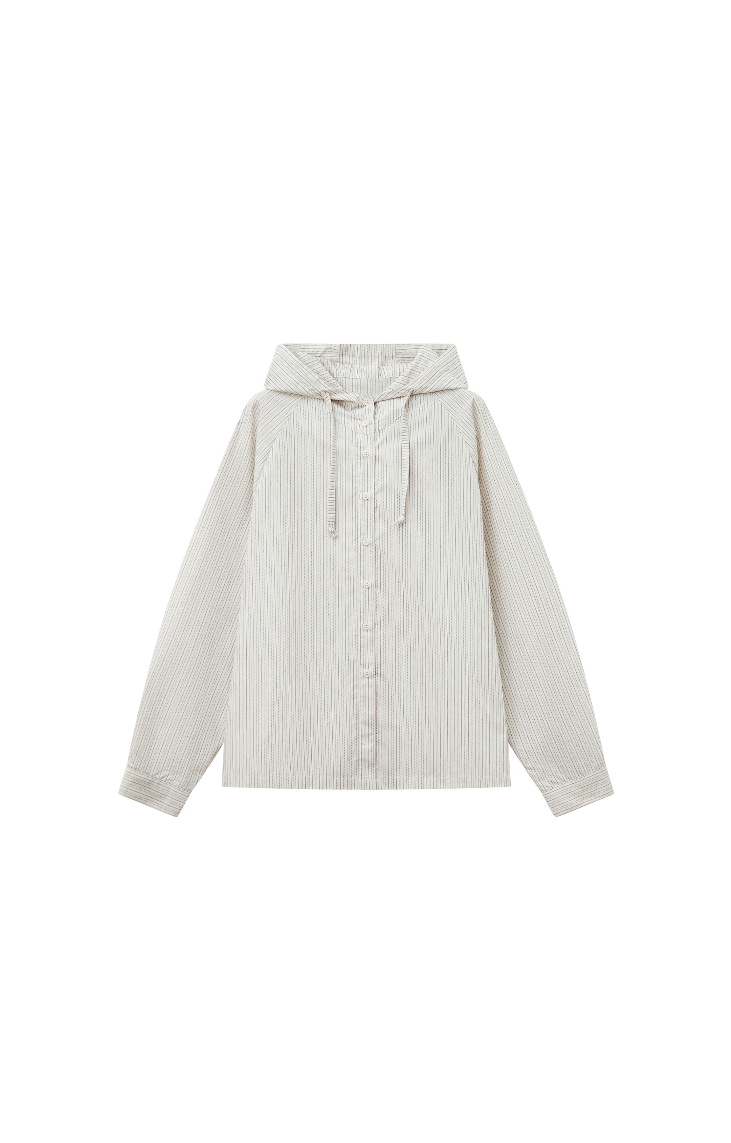 HOODED STRIPE OVERSHIRT / フードストライプオーバーシャツ