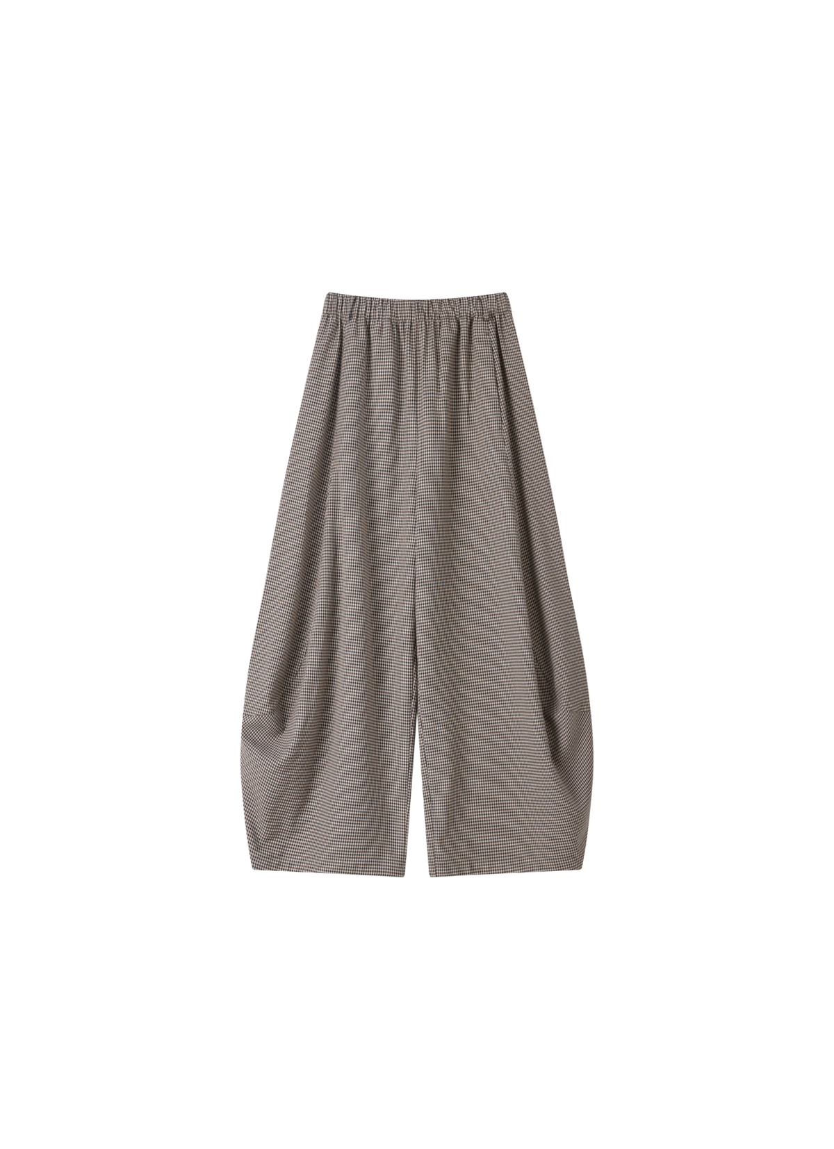 CHECK COCOON WIDE PANTS
