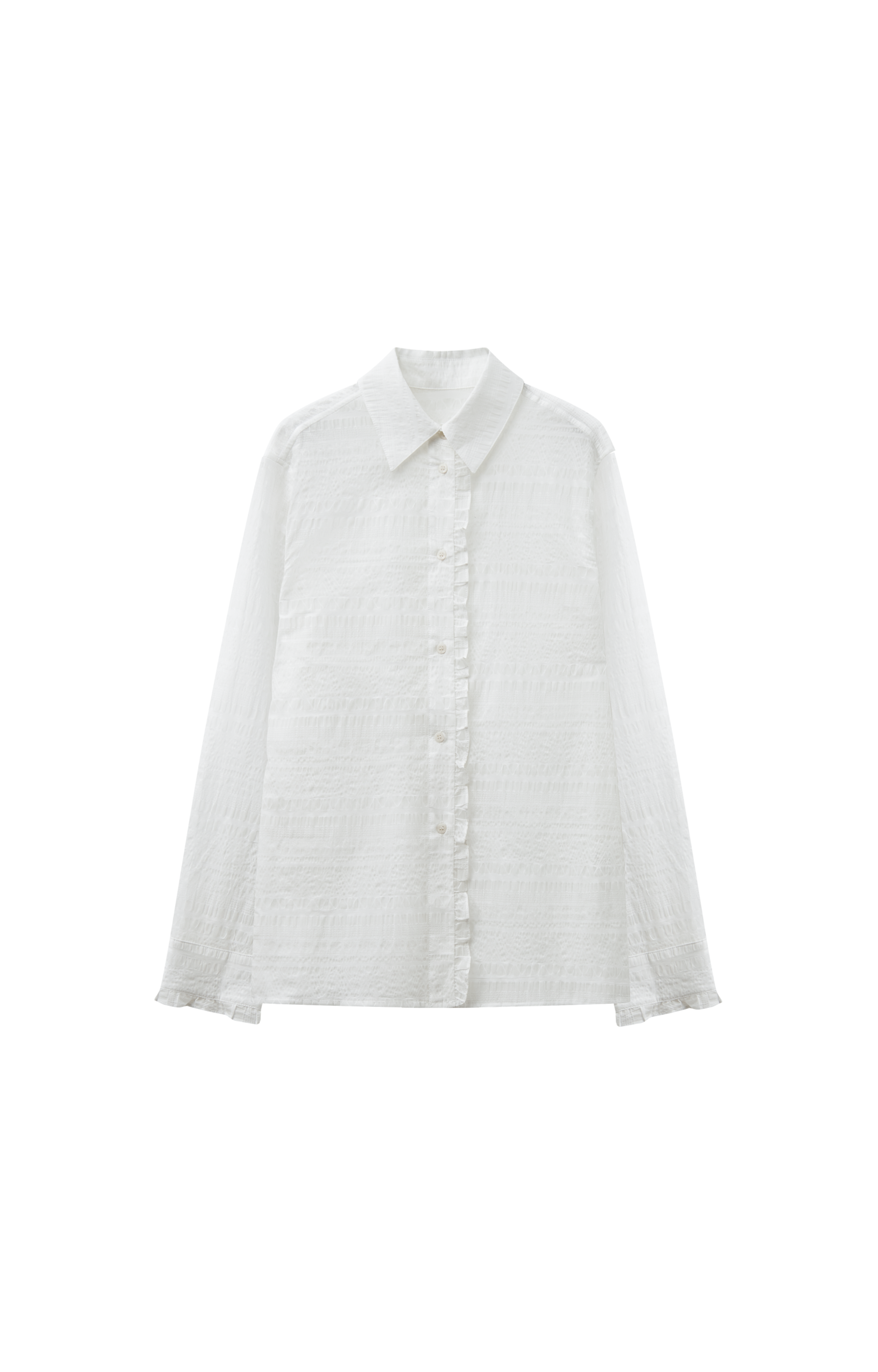 LACE MIX SHEER SHIRT / レースミックスシアーシャツ