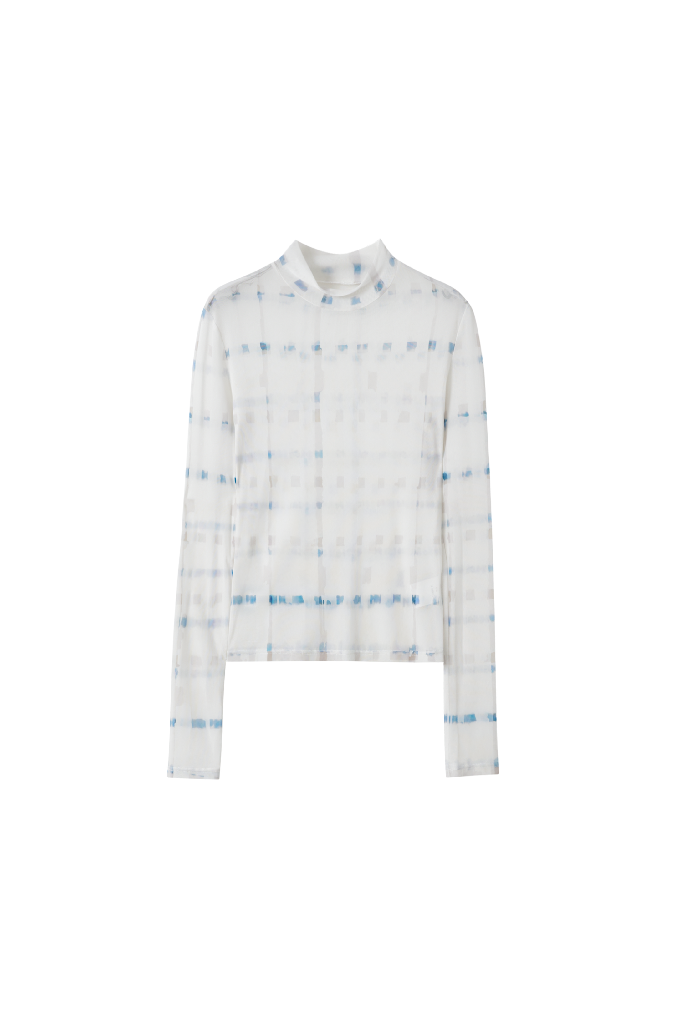 WATER PLAID SHEER TOP / ウォーターチェックシアートップ