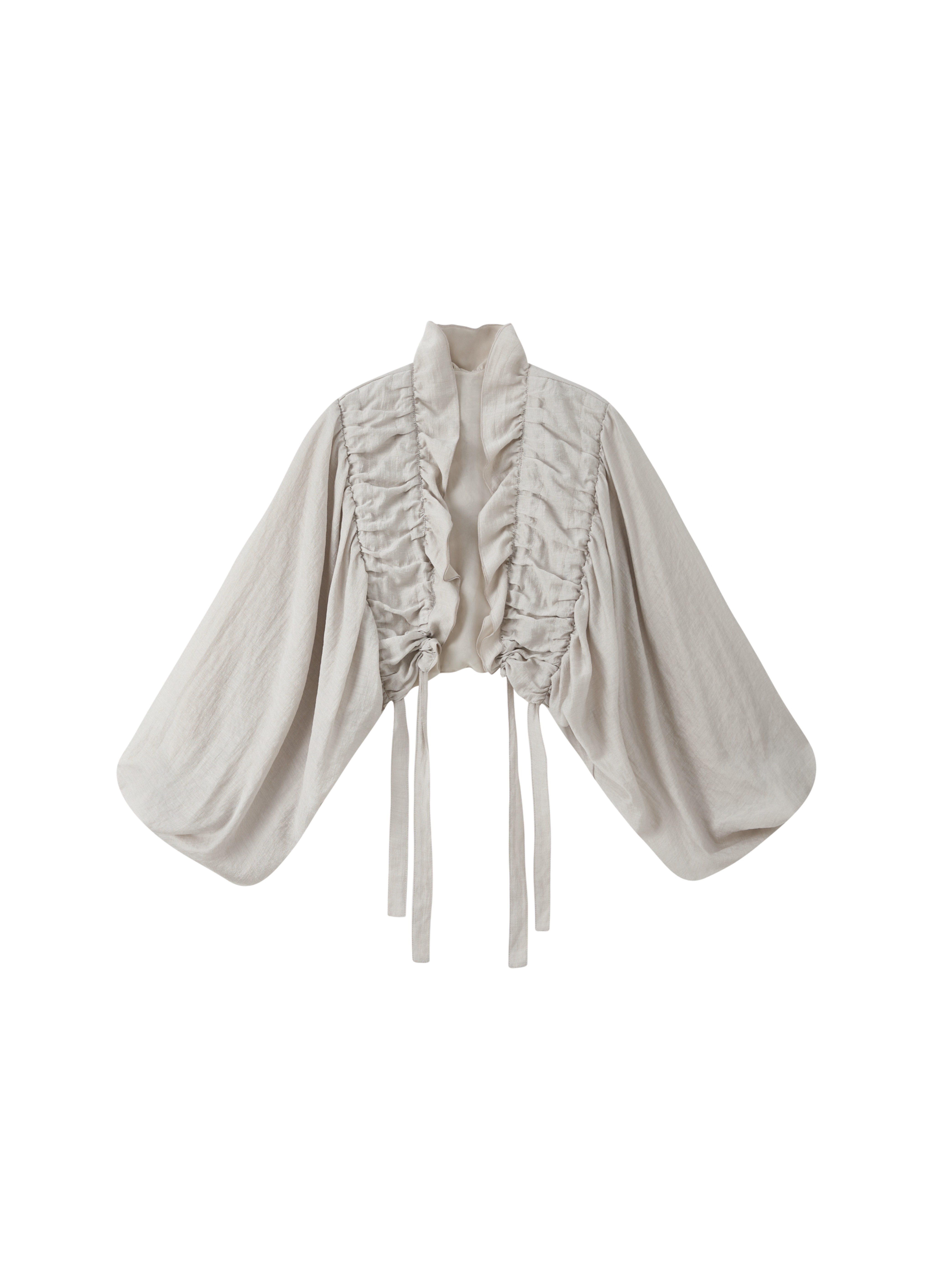 FRILL GATHER DRAPE BLOUSON / 프릴 개더 드레이프 블라우스
