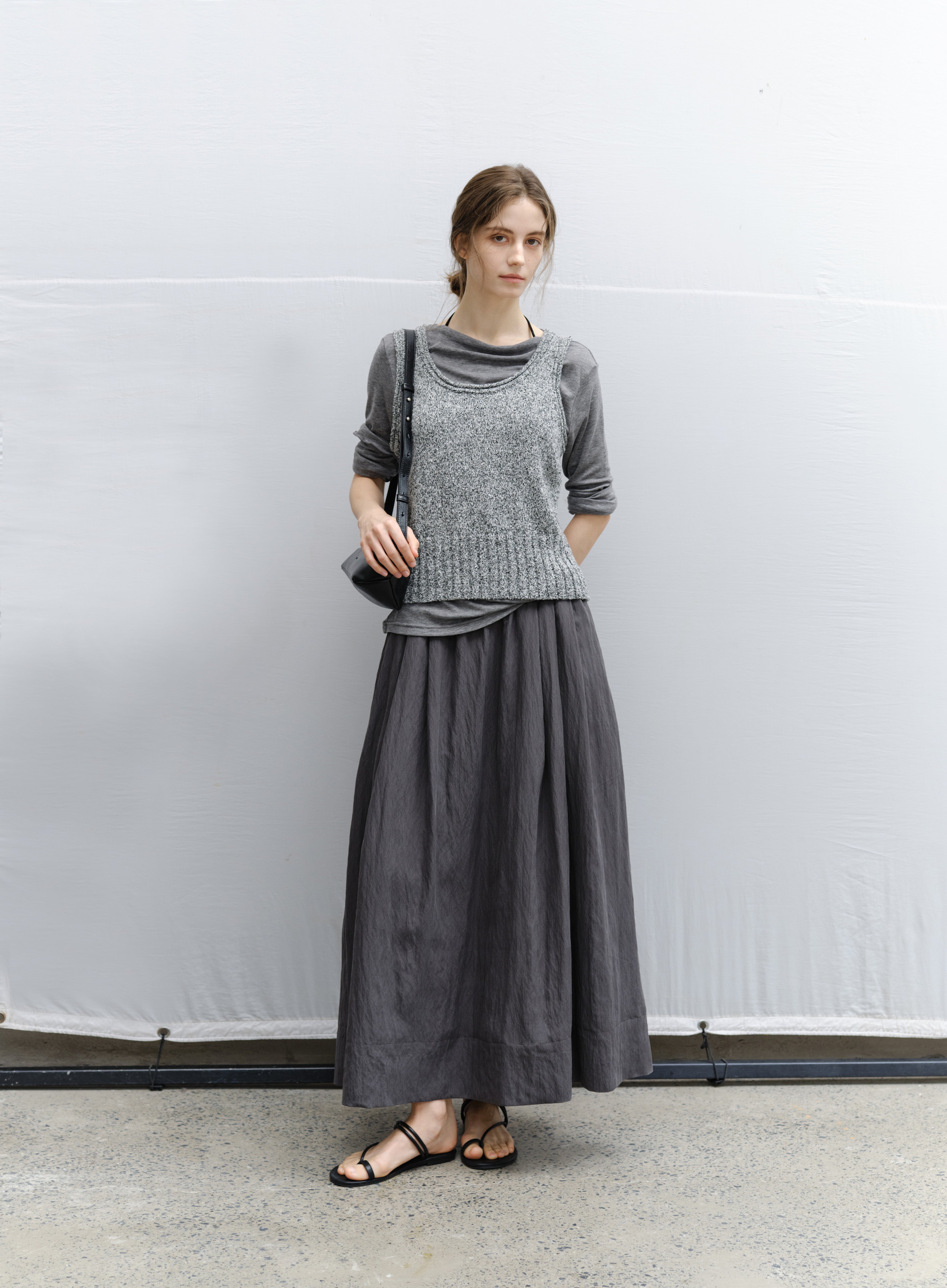 ROLL HEM KNIT VEST / ロールヘムニットベスト