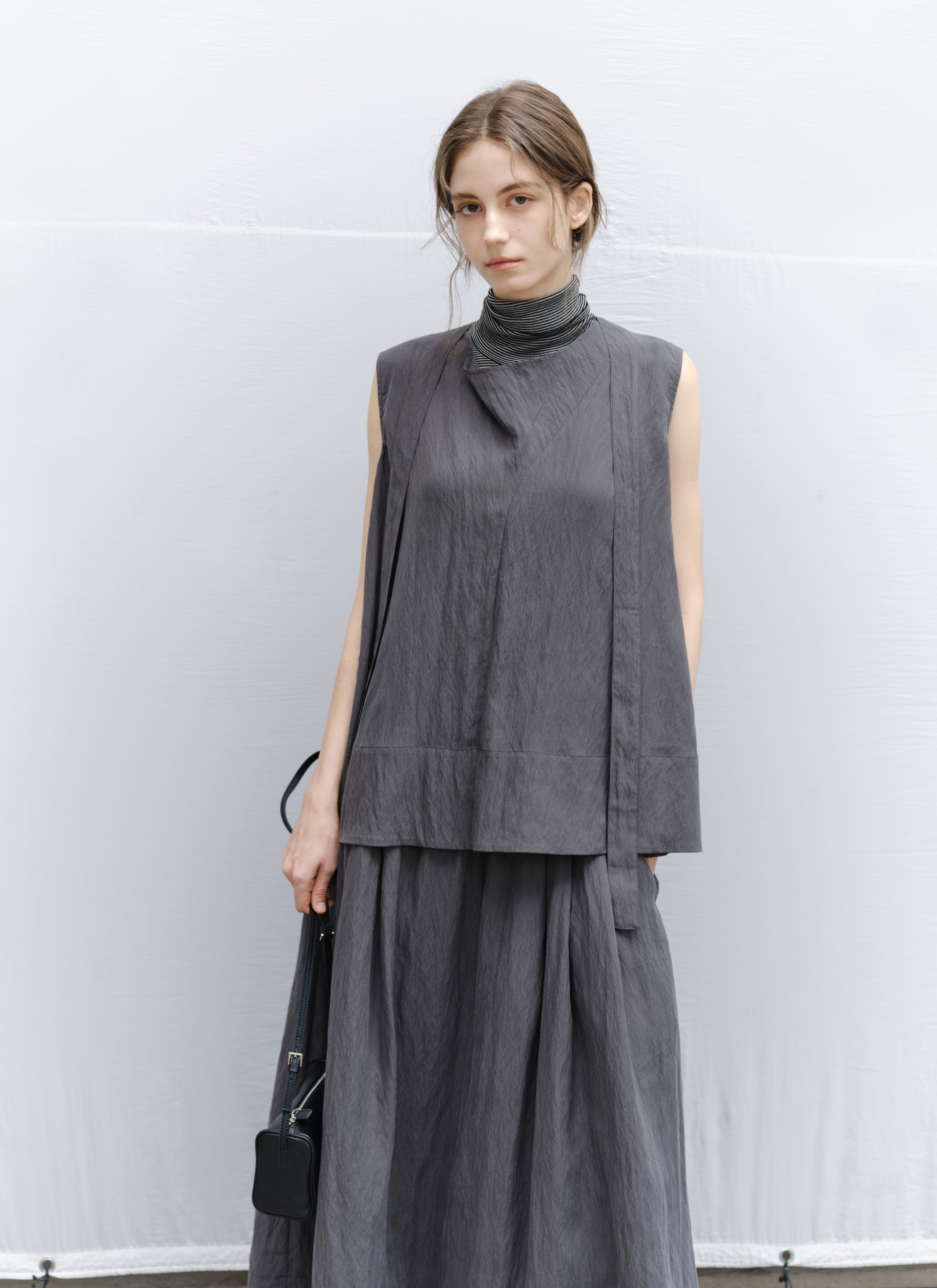 DRY CRINKLE SMOOTH BLOUSE / ドライクリンクルスムースブラウス