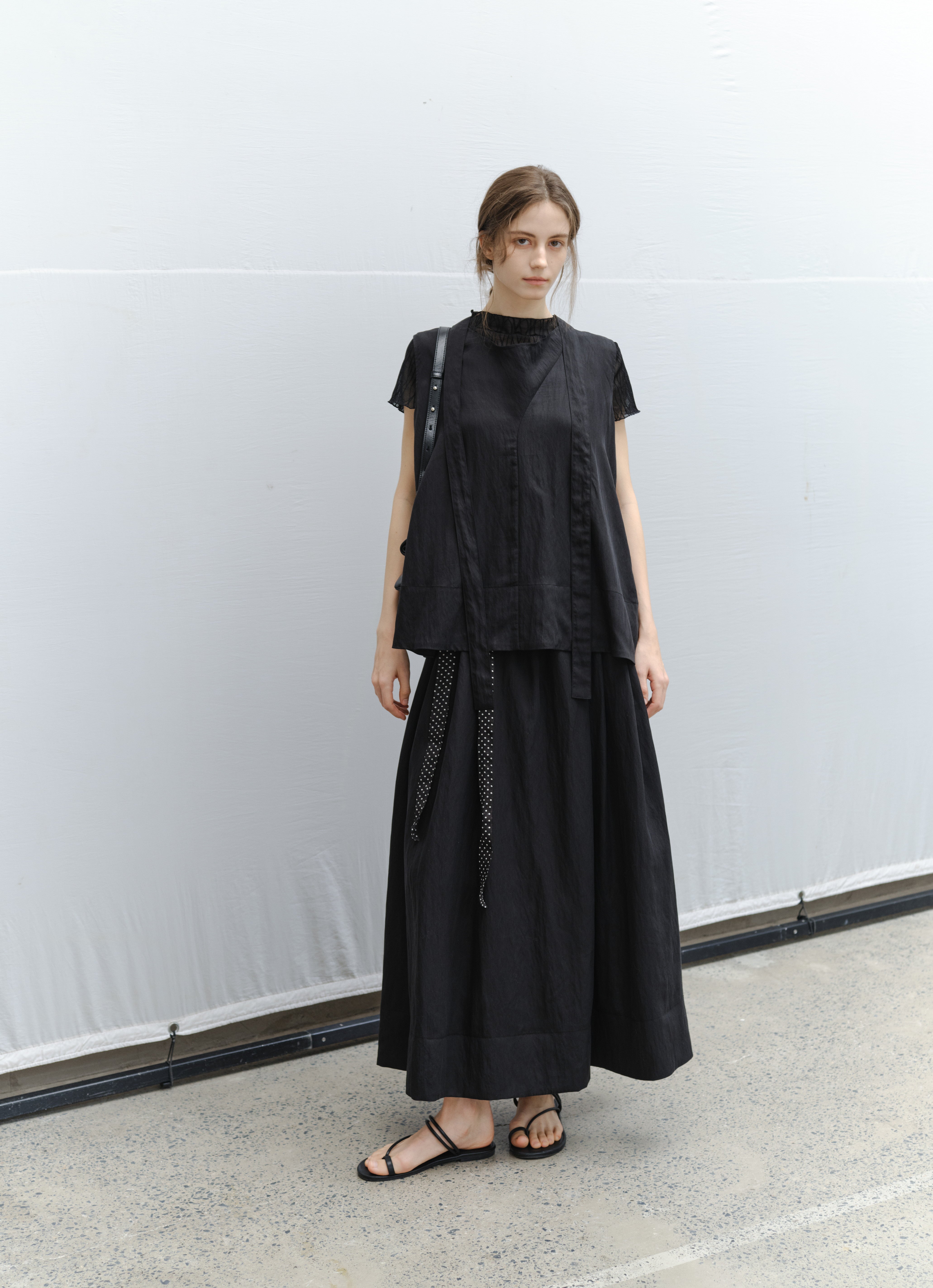 DRY CRINKLE SMOOTH BLOUSE / ドライクリンクルスムースブラウス