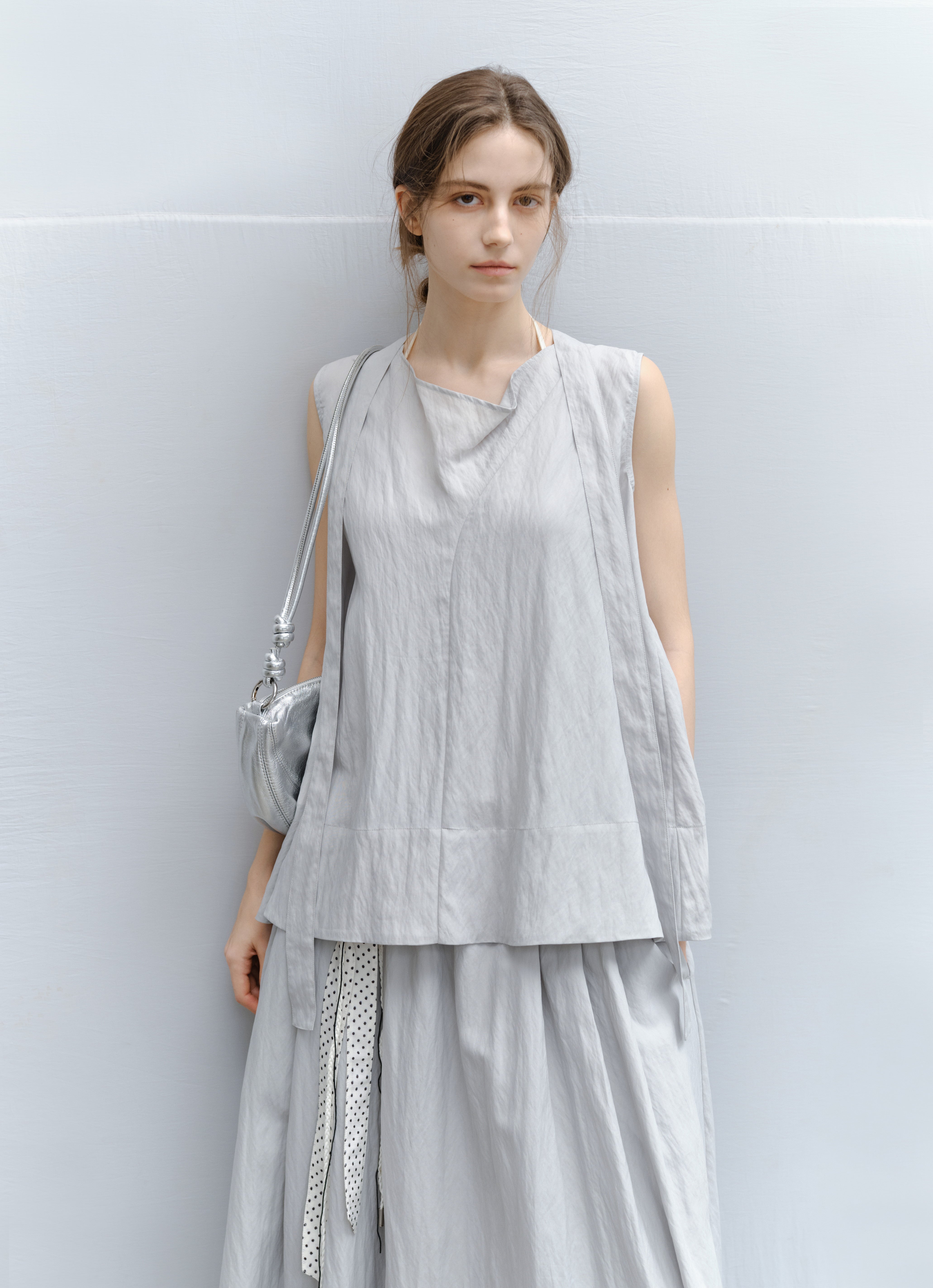 DRY CRINKLE SMOOTH BLOUSE / ドライクリンクルスムースブラウス