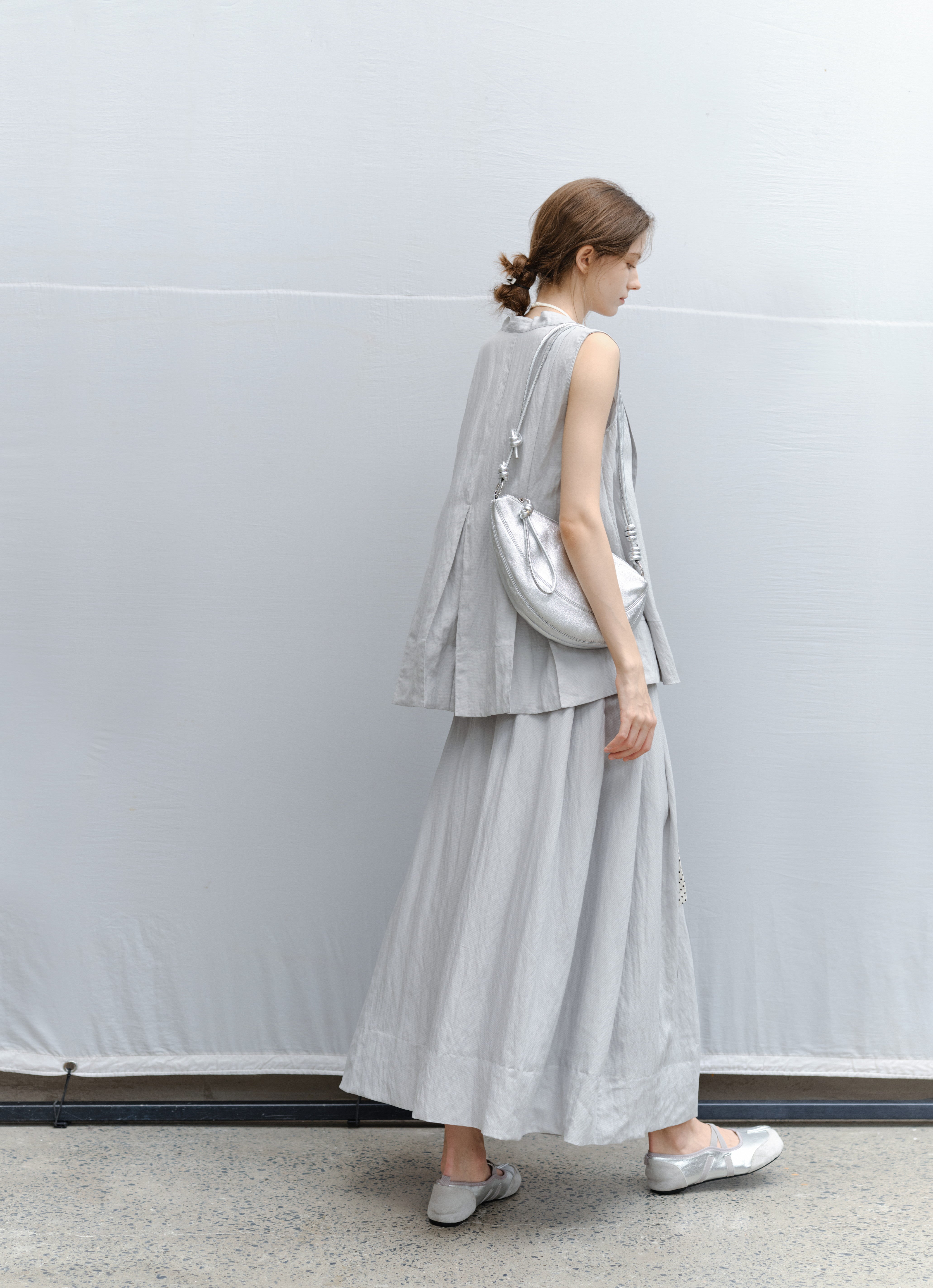 DRY CRINKLE SMOOTH BLOUSE / ドライクリンクルスムースブラウス