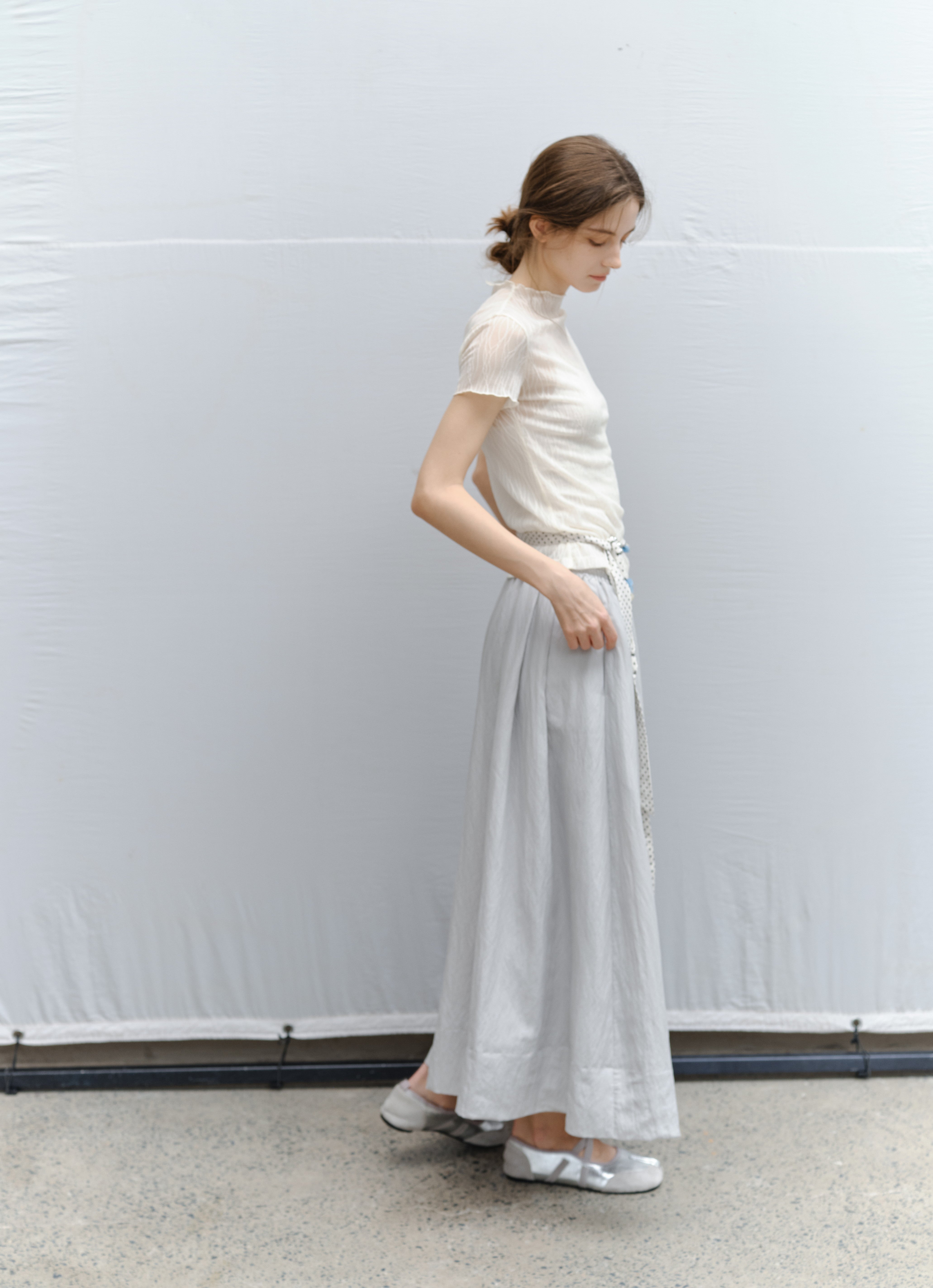 WAVE JACQUARD SHEER TEE / ウェーブジャカードシアーティー