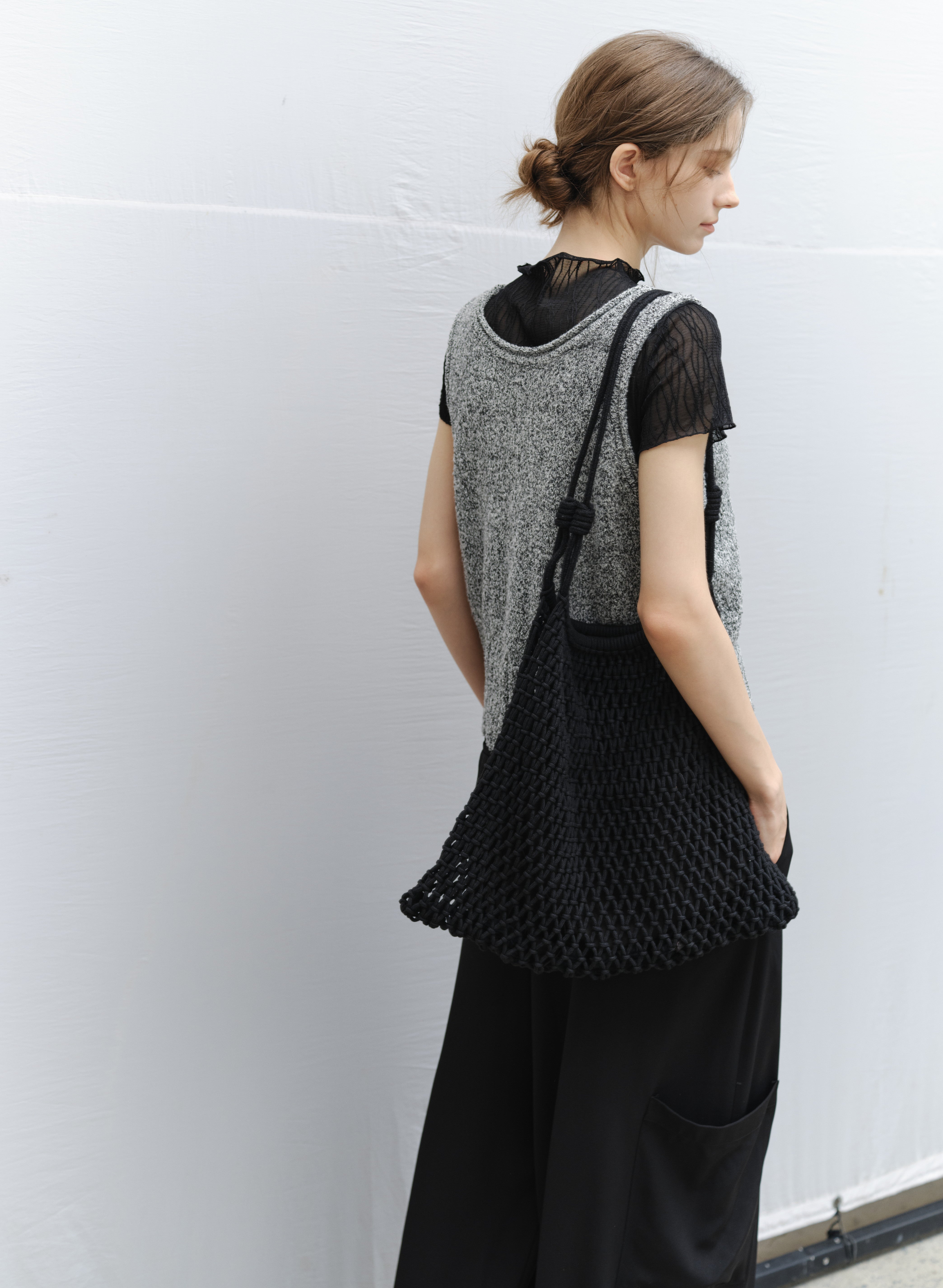 ROLL HEM KNIT VEST / ロールヘムニットベスト