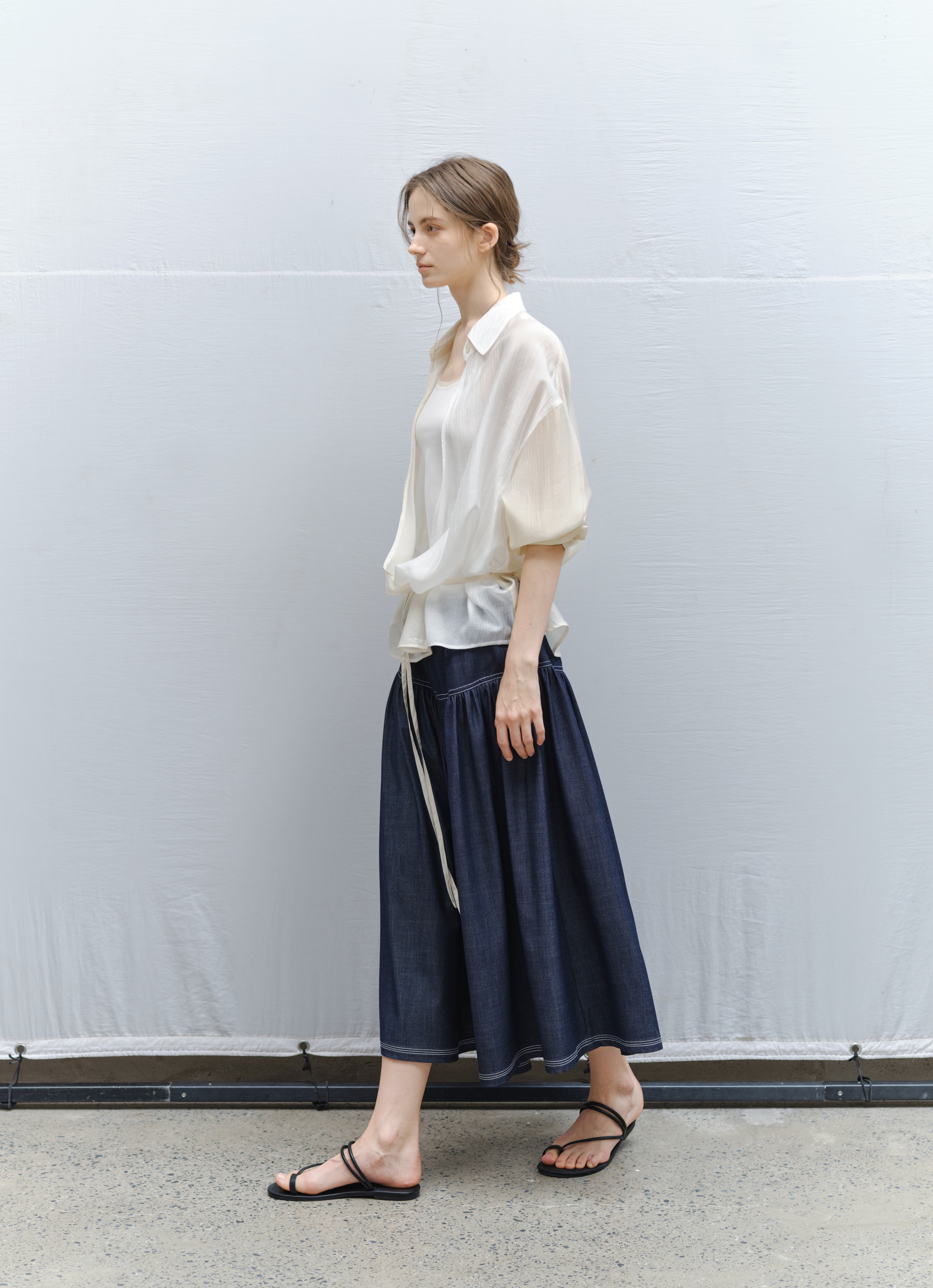 AQUA TONE STRING SHIRT / アクアトーンストリングシャツ
