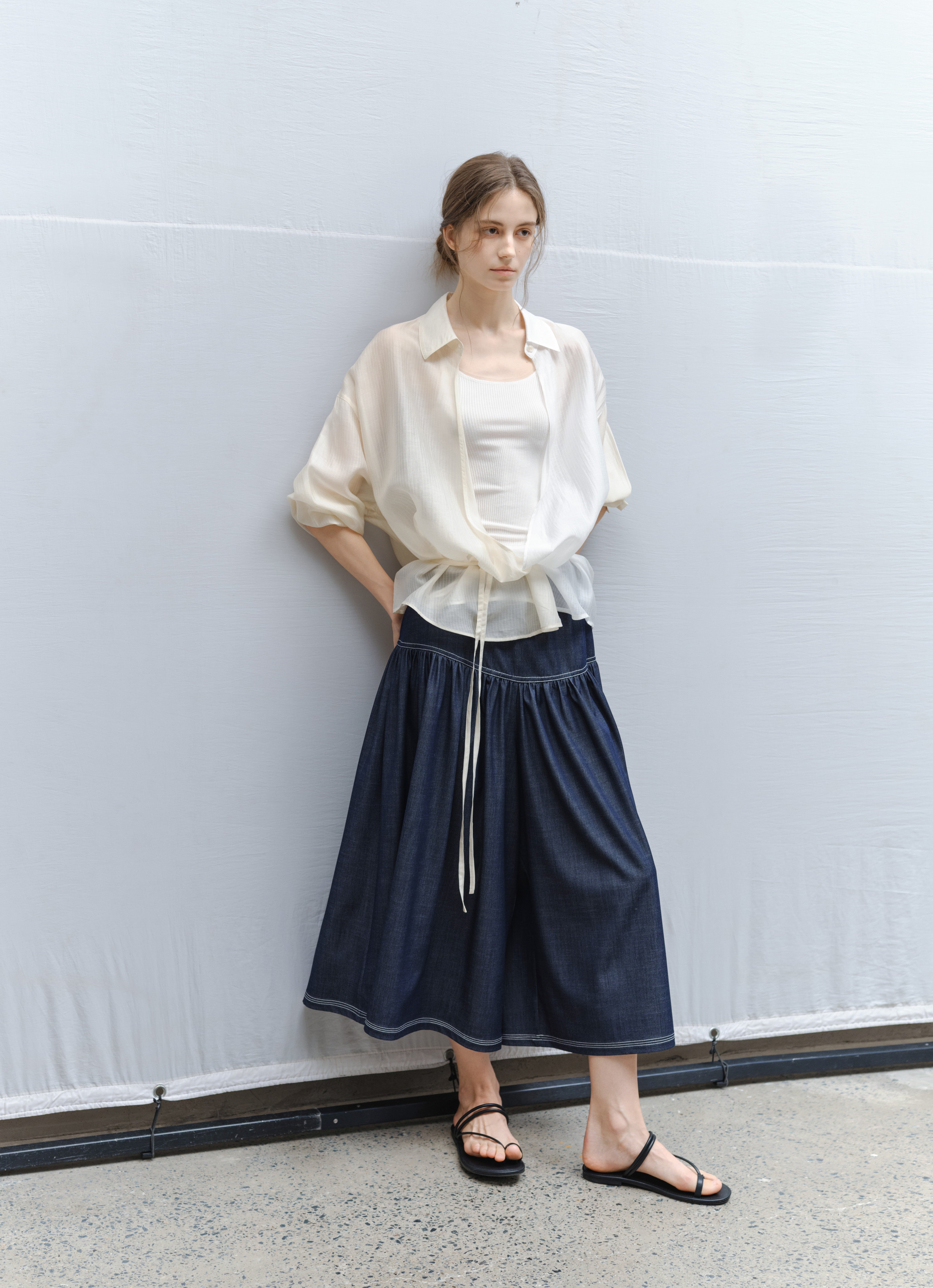 AQUA TONE STRING SHIRT / アクアトーンストリングシャツ