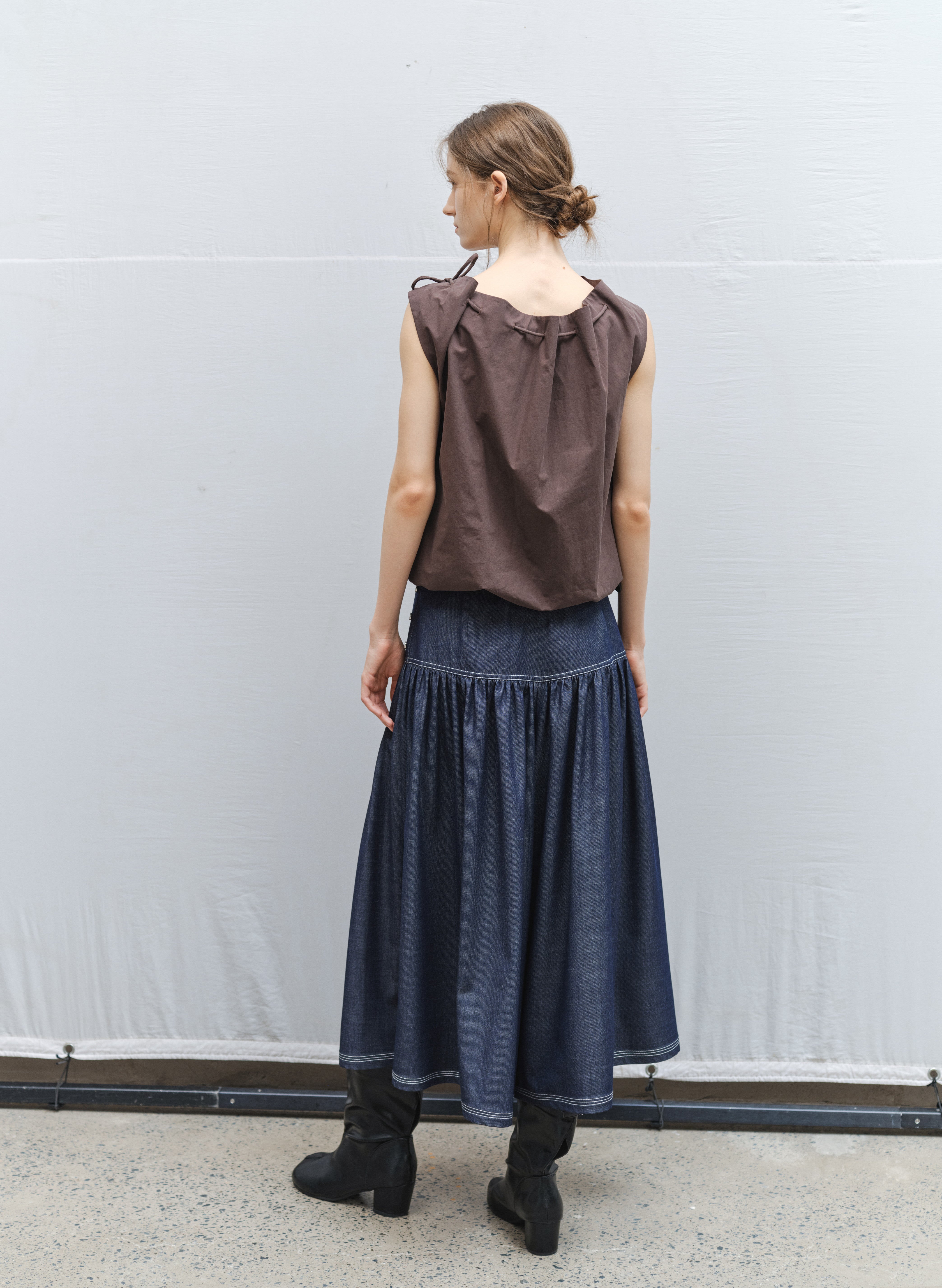 2WAY STRING POUCH BLOUSE