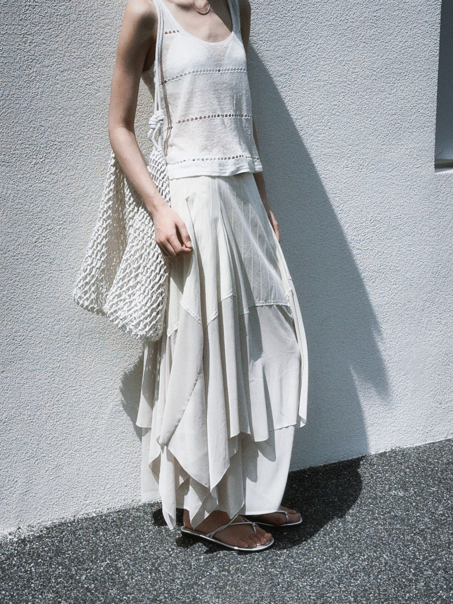 MIX FRILL TIERED SKIRT