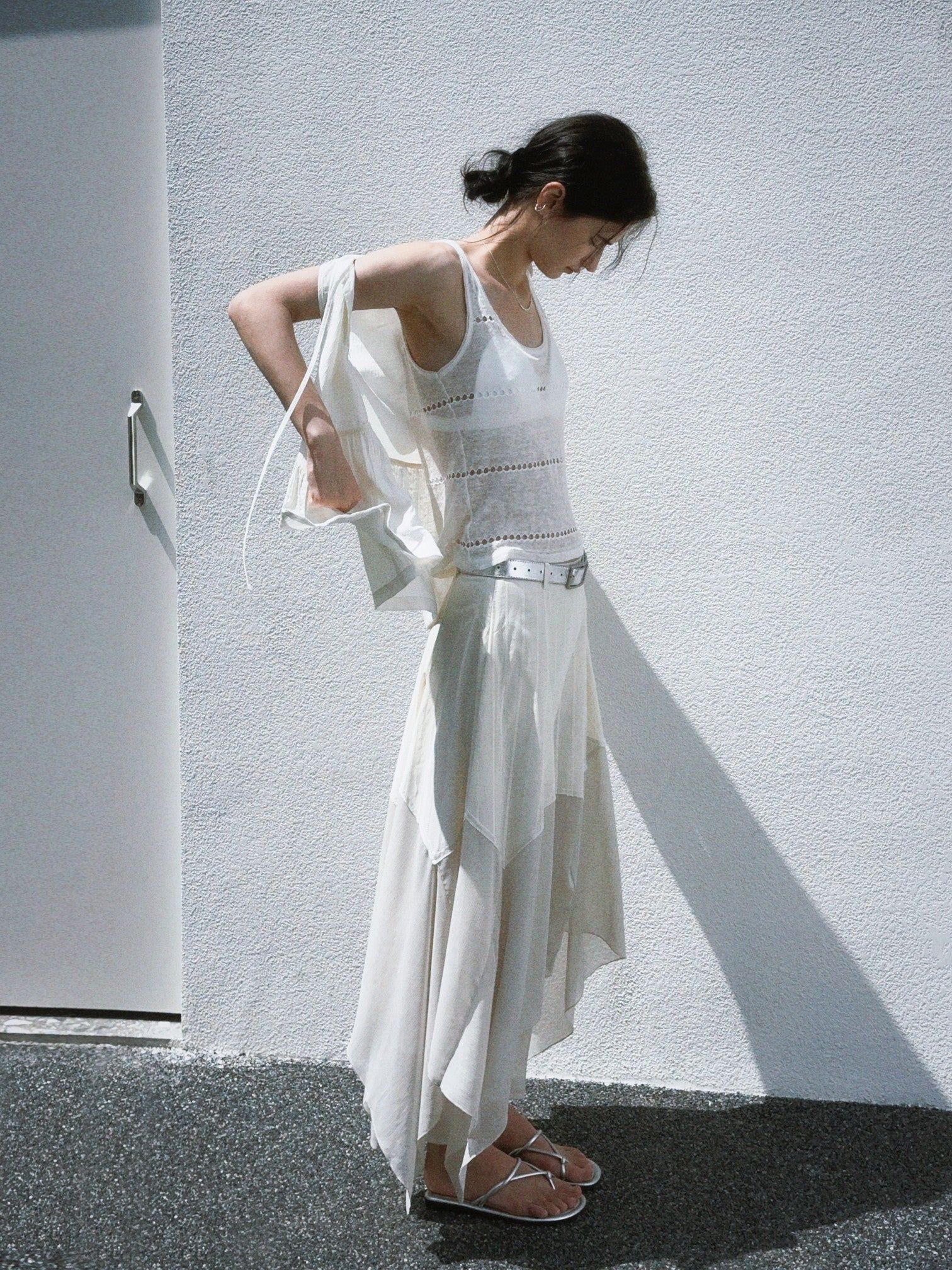 MIX FRILL TIERED SKIRT