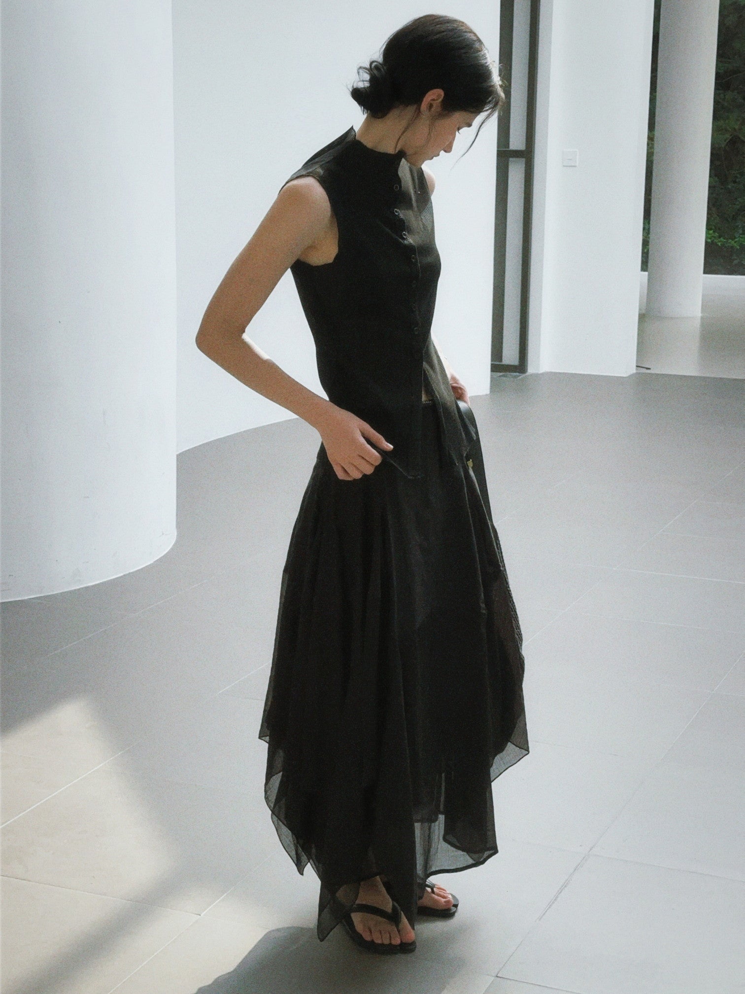 SHEER STRIPE AIRY BLOUSE / シアーストライプエアリーブラウス