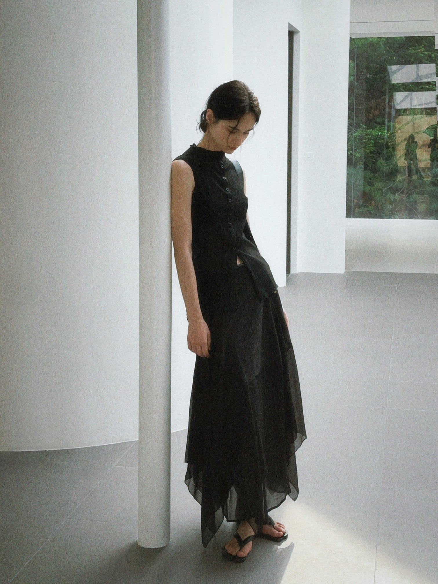 MIX FRILL TIERED SKIRT