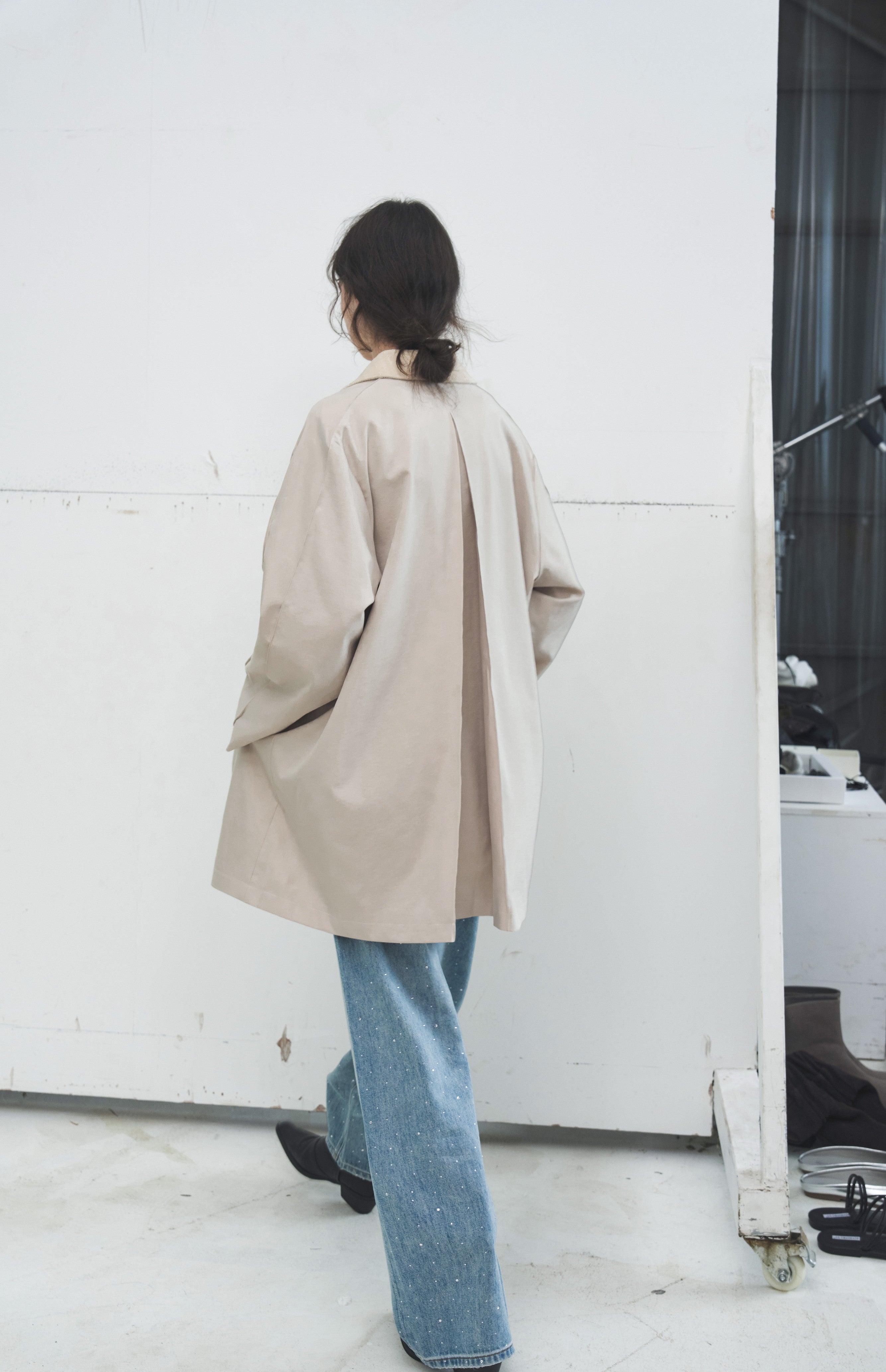 CORDUROY LAPEL MIDDLE JACKET
