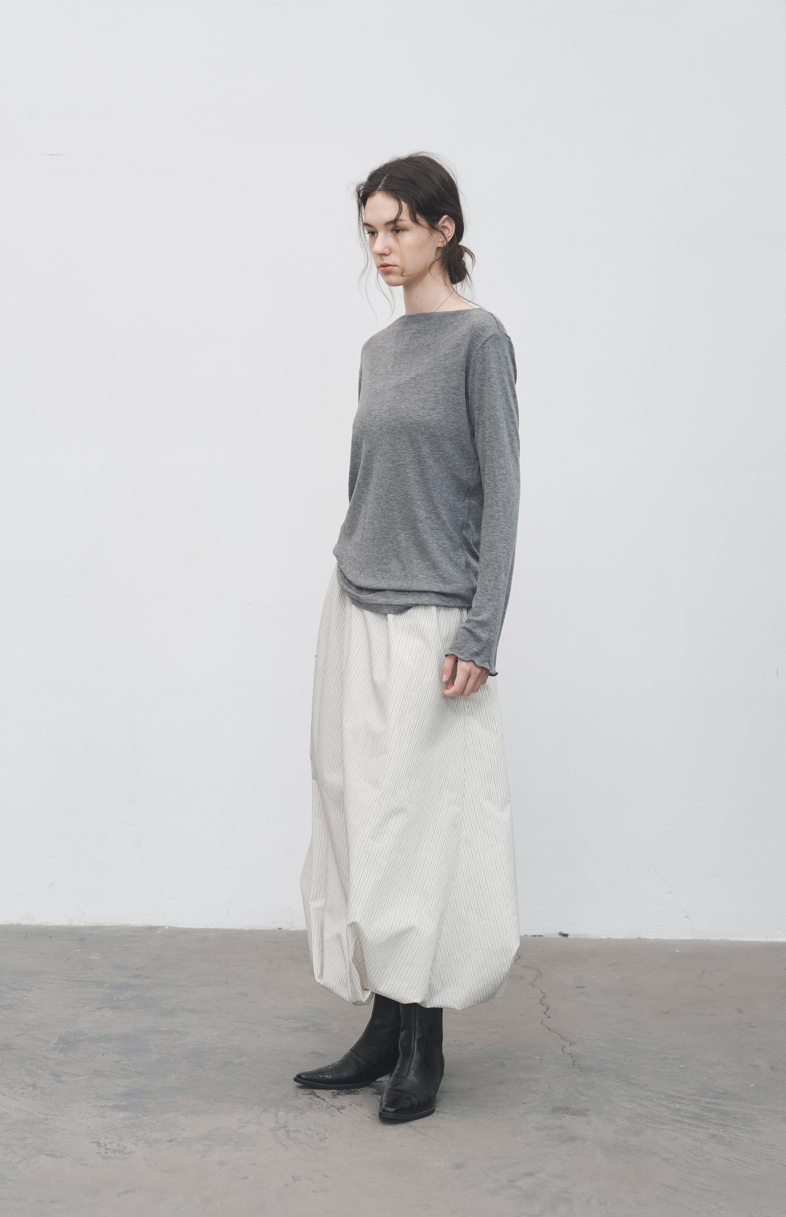 PINSTRIPE BALLOON SKIRT / ピンストライプバルーンスカート