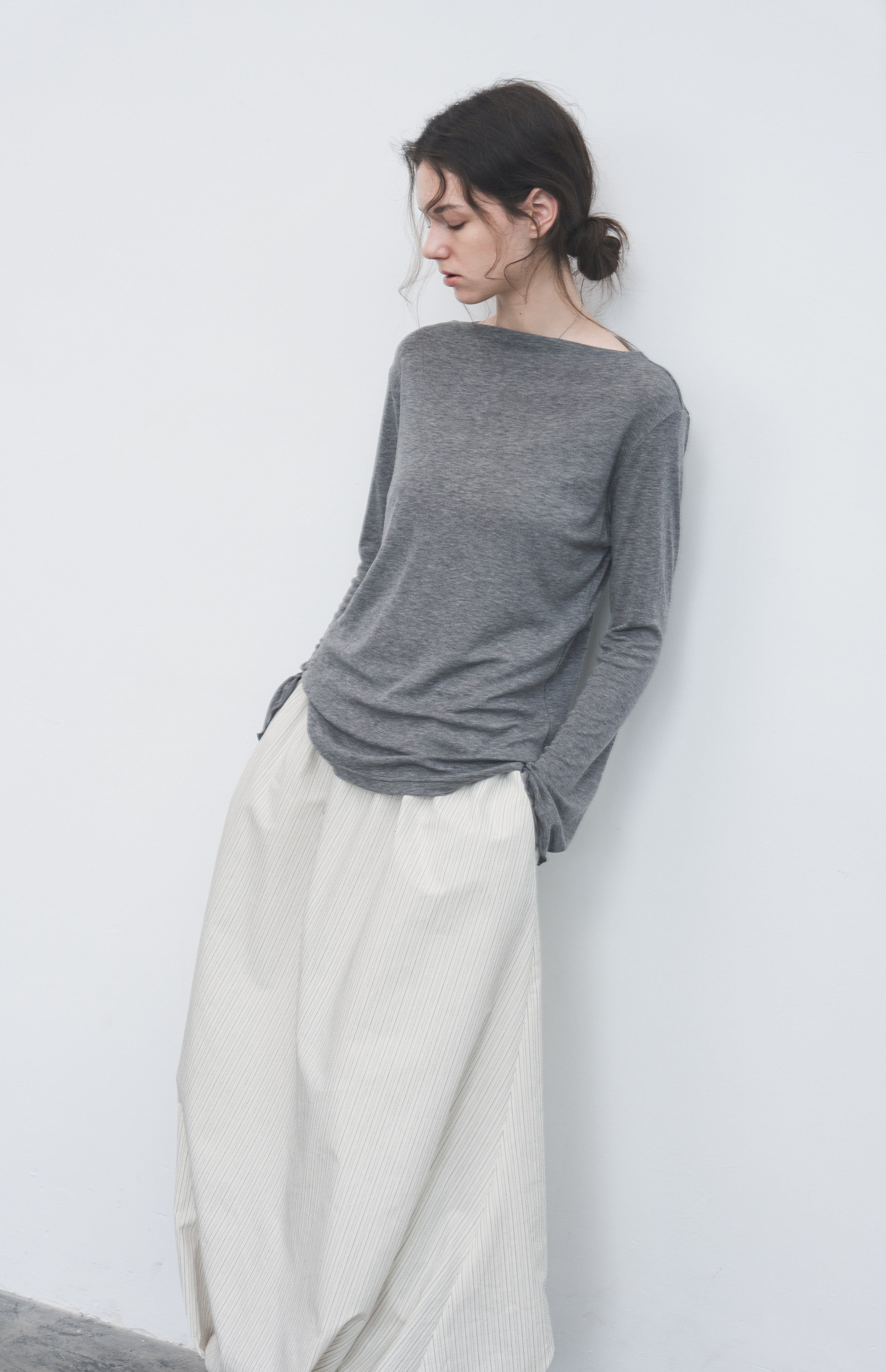PINSTRIPE BALLOON SKIRT / ピンストライプバルーンスカート