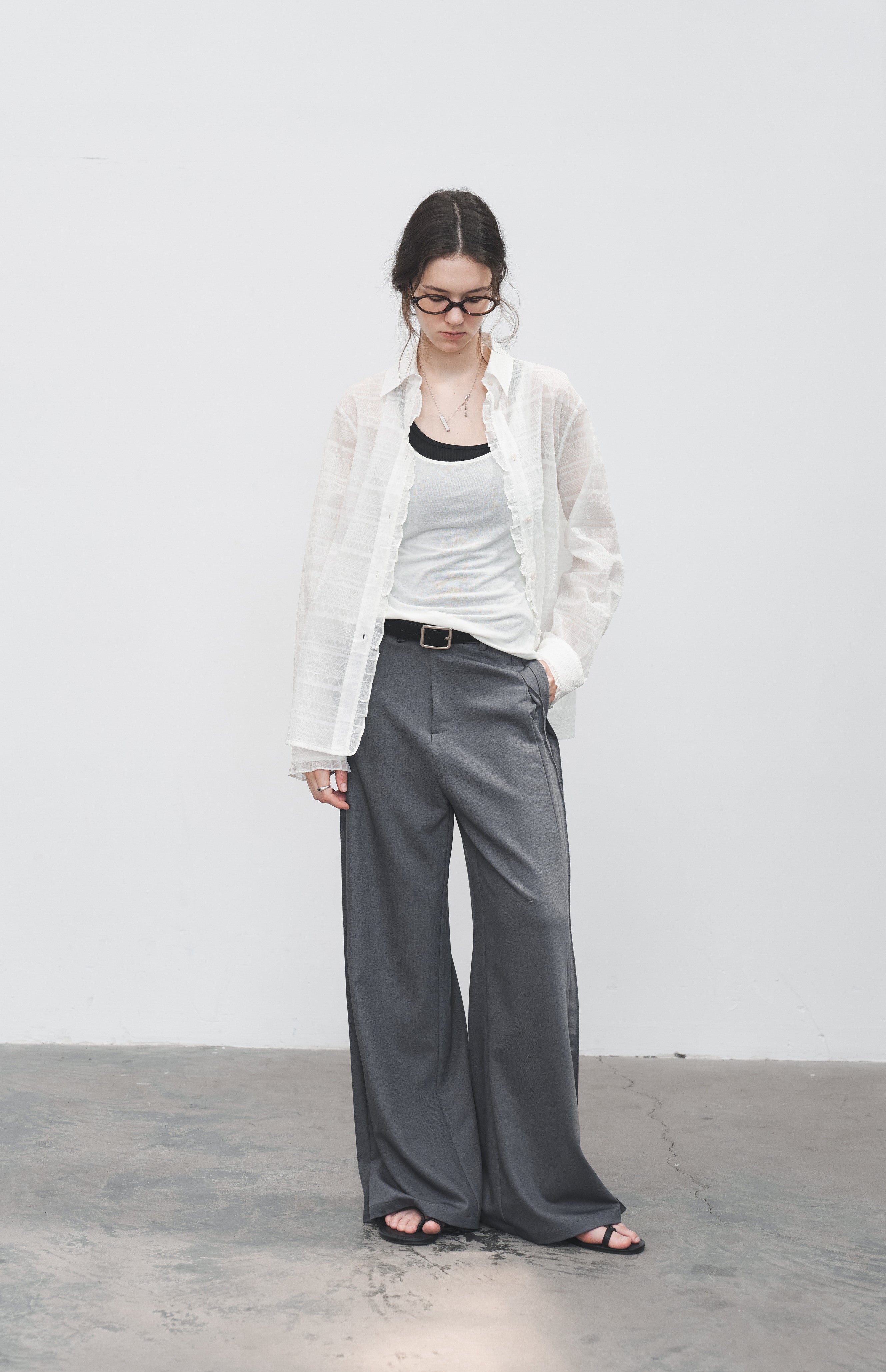 SIDE PLEATED WIDE SLACKS / サイドプリーツワイドスラックス