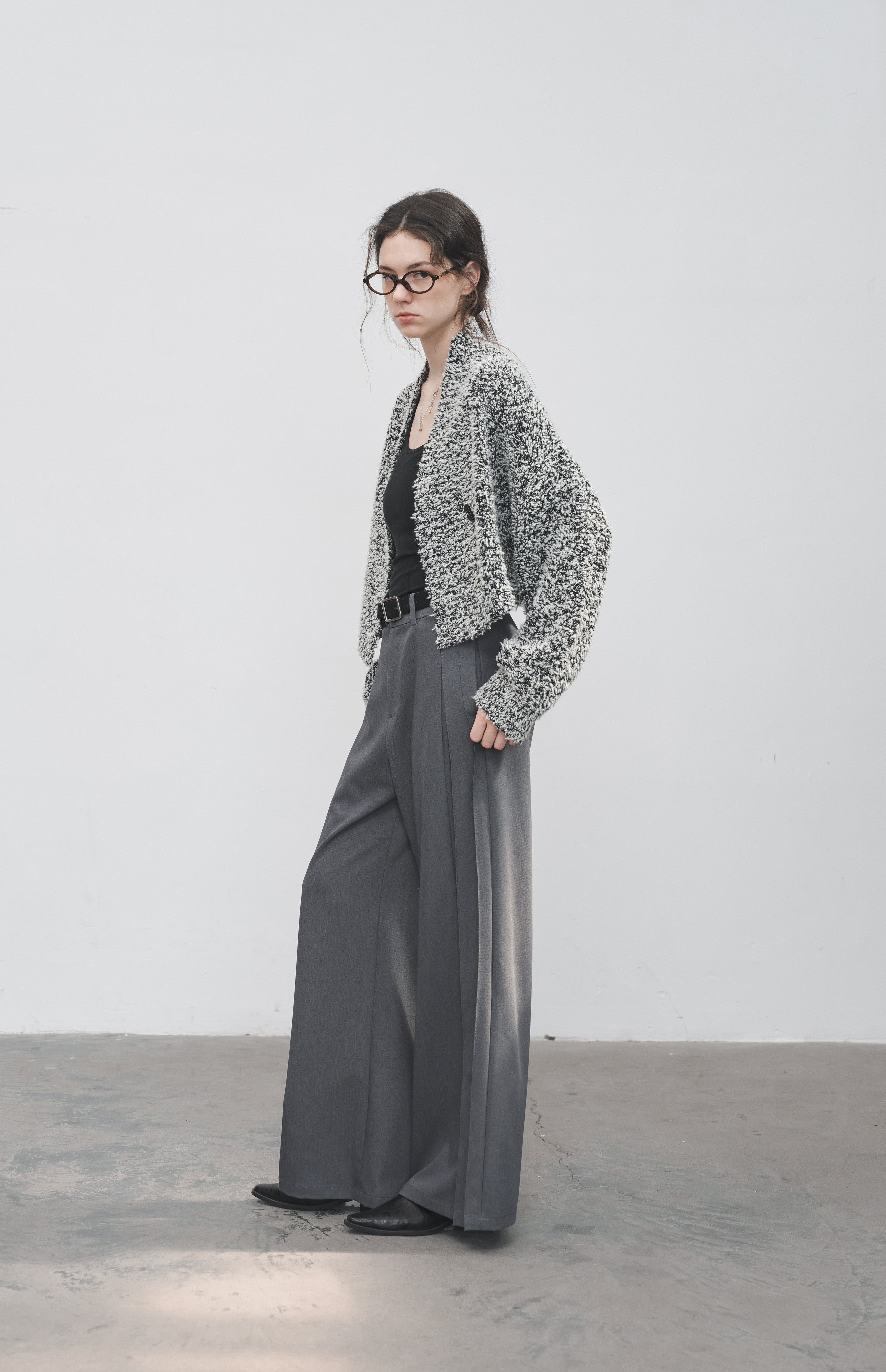 SIDE PLEATED WIDE SLACKS / サイドプリーツワイドスラックス