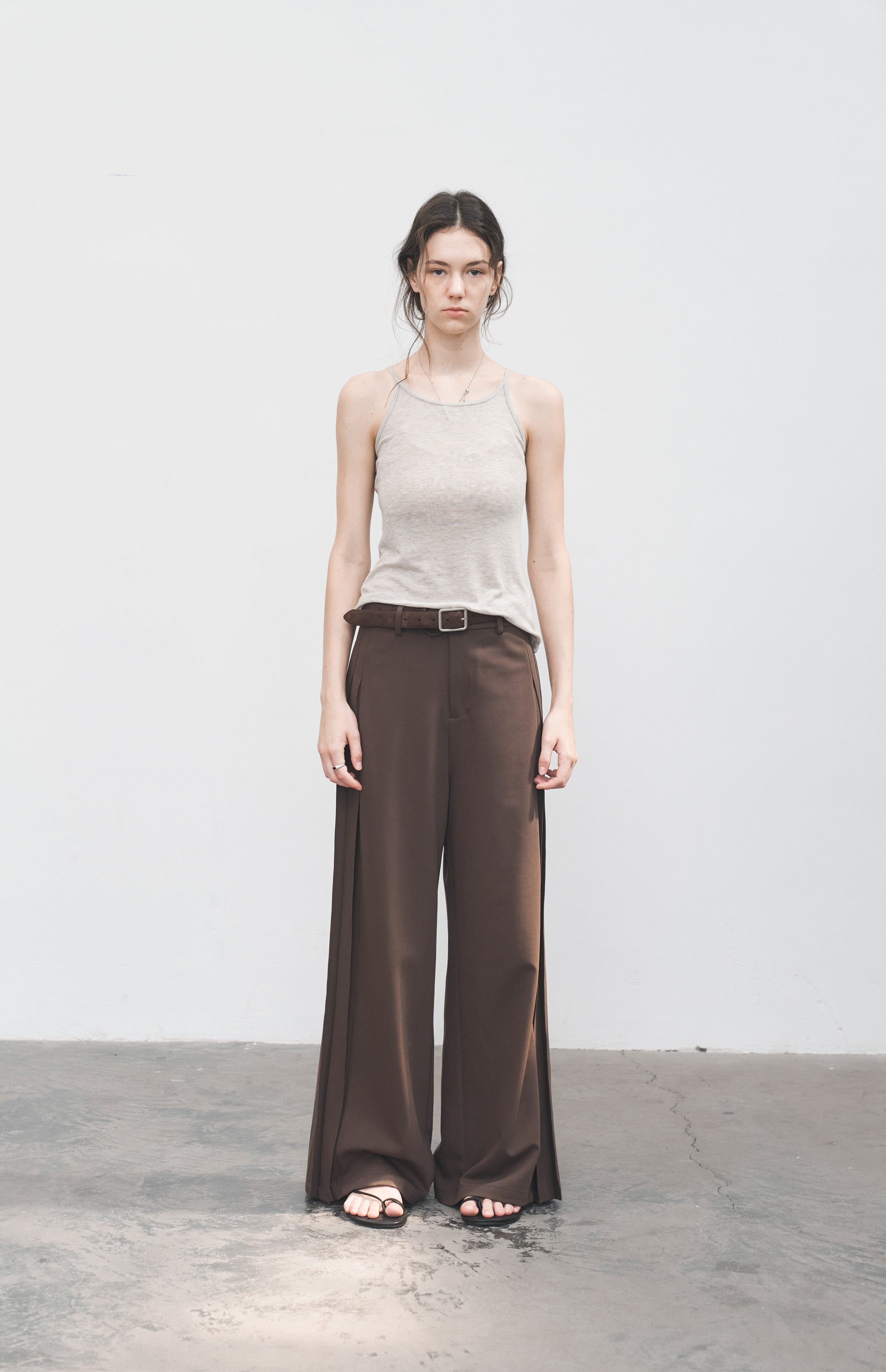 SIDE PLEATED WIDE SLACKS / サイドプリーツワイドスラックス