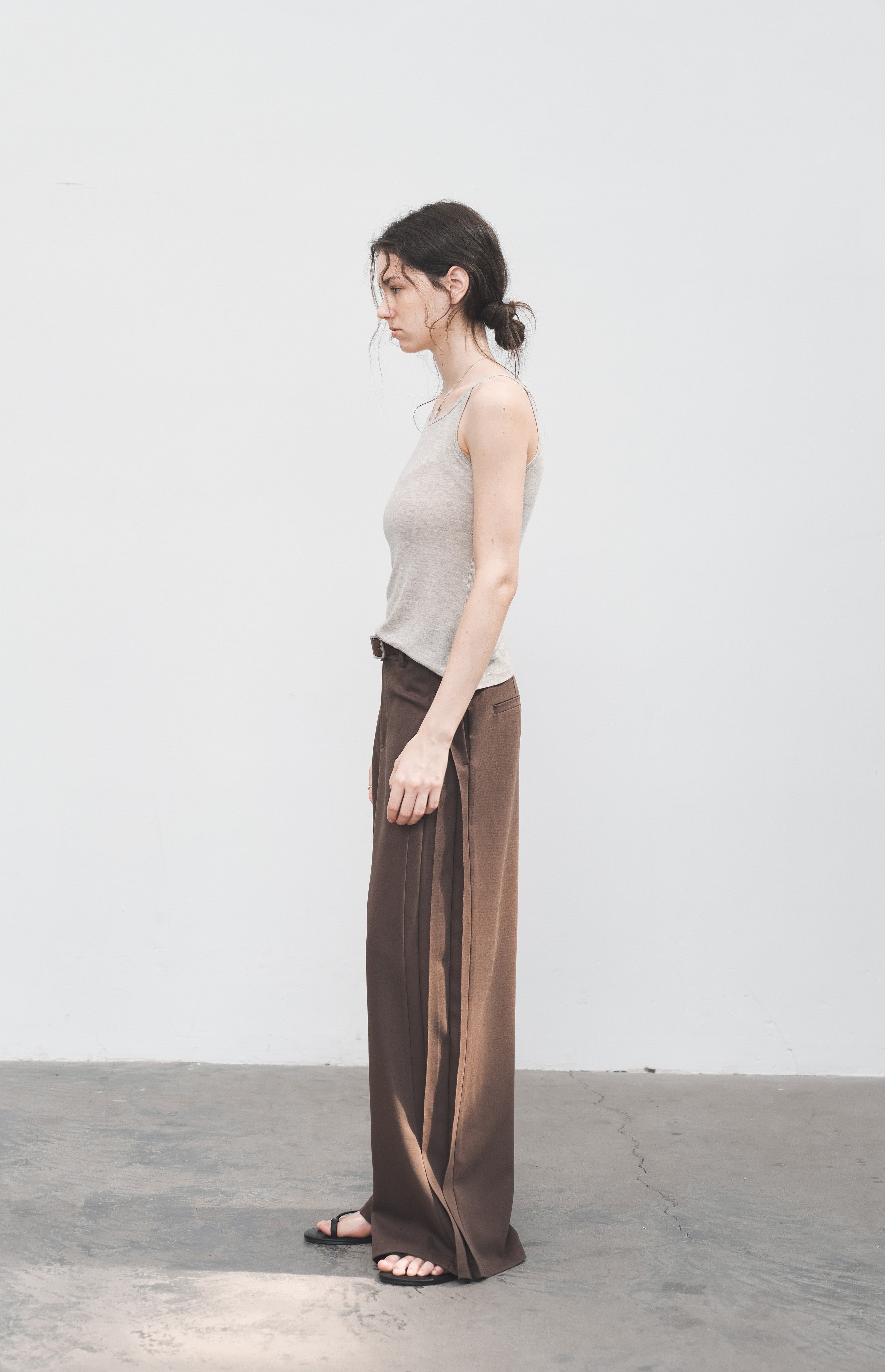 SIDE PLEATED WIDE SLACKS / サイドプリーツワイドスラックス
