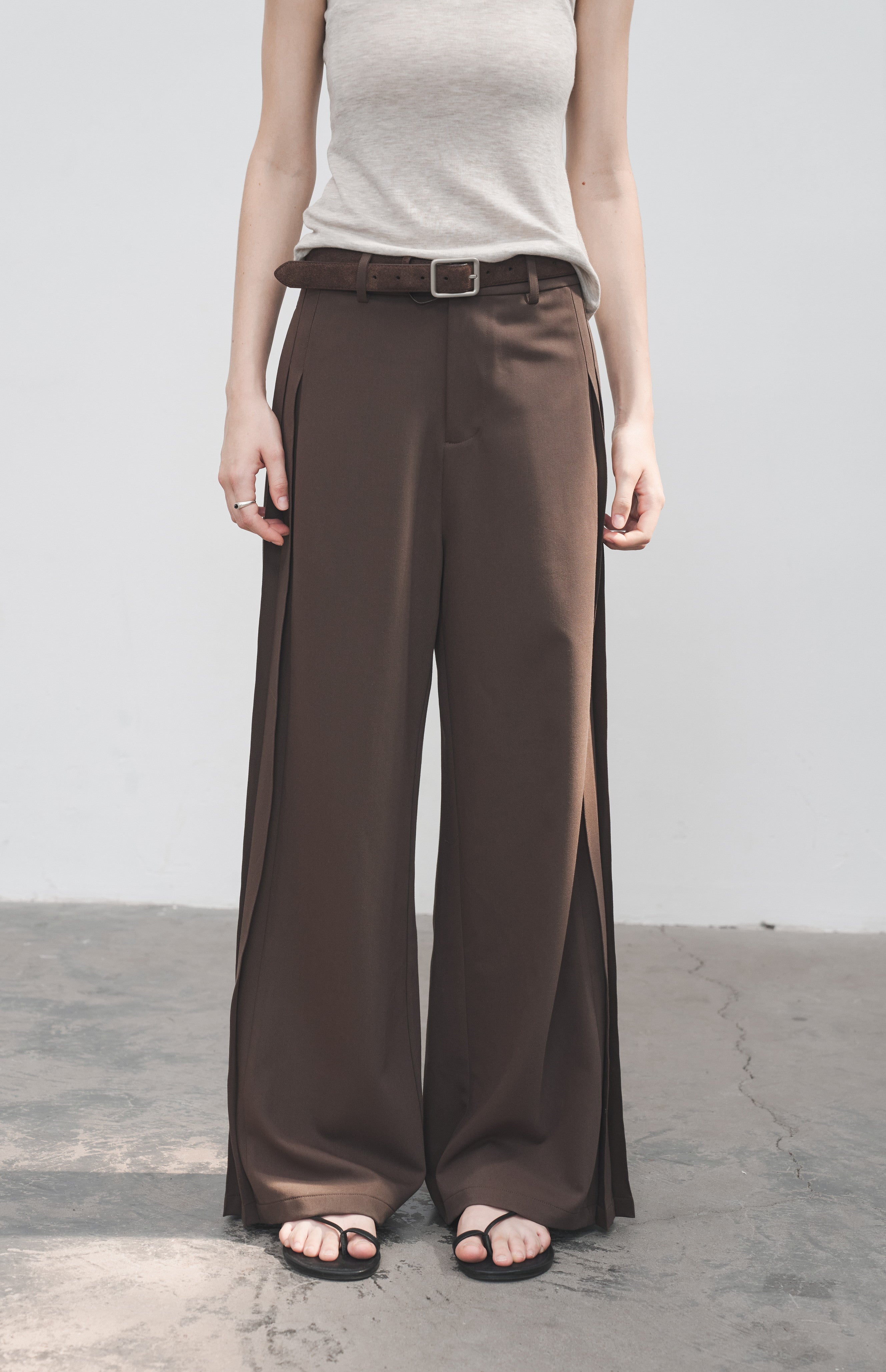 SIDE PLEATED WIDE SLACKS / サイドプリーツワイドスラックス
