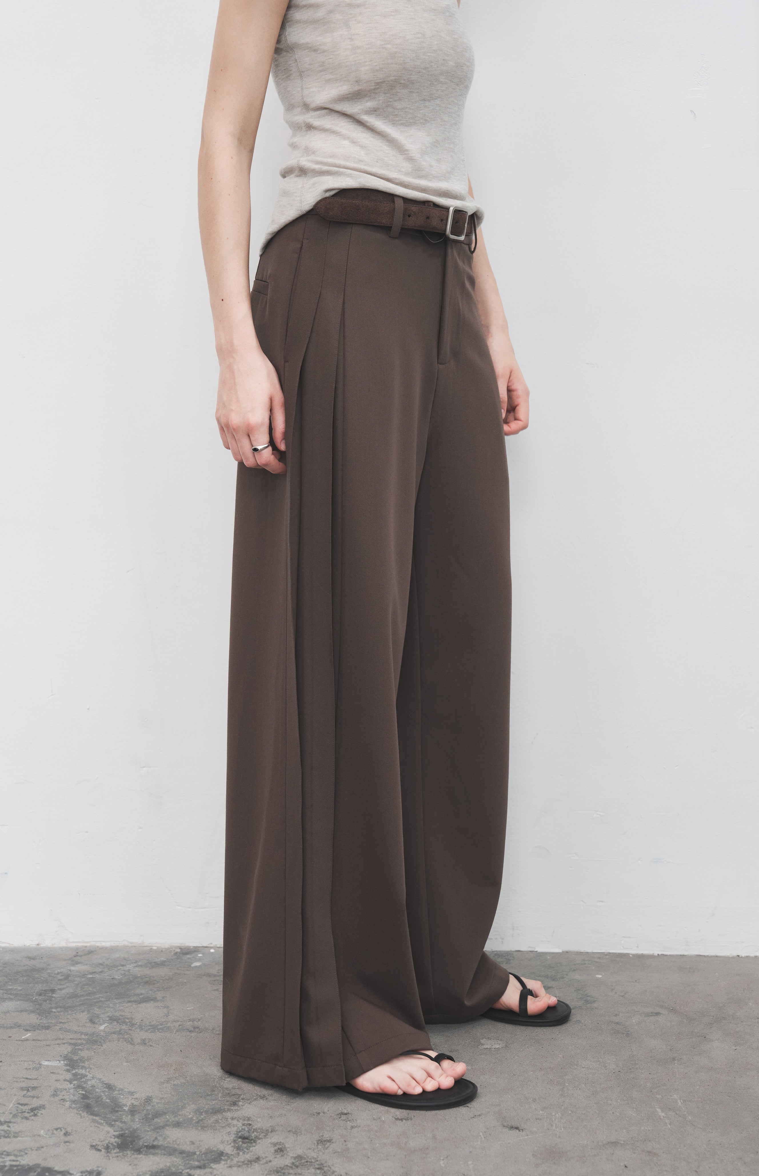 SIDE PLEATED WIDE SLACKS / サイドプリーツワイドスラックス