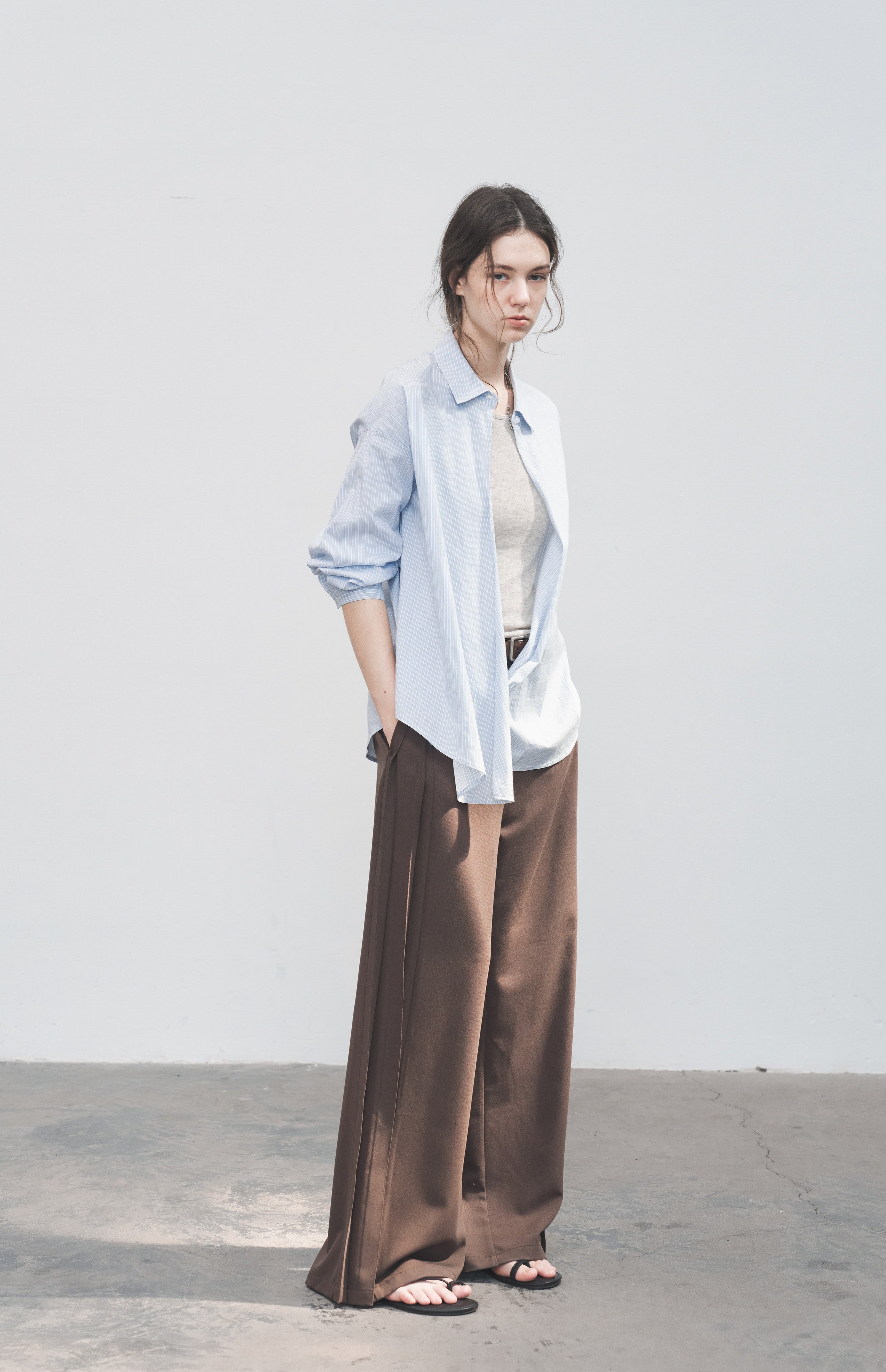 SIDE PLEATED WIDE SLACKS / サイドプリーツワイドスラックス