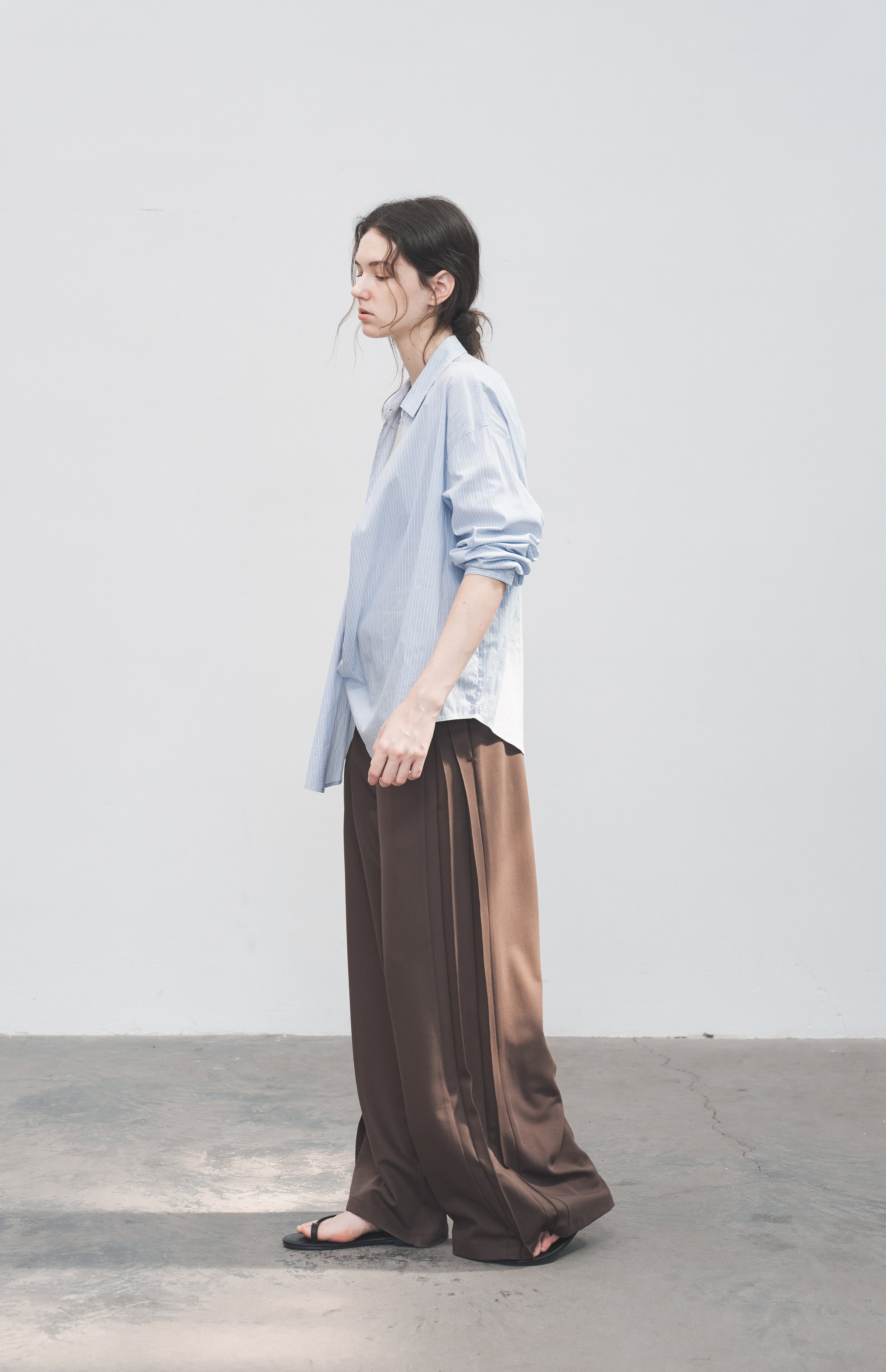 SIDE PLEATED WIDE SLACKS / サイドプリーツワイドスラックス