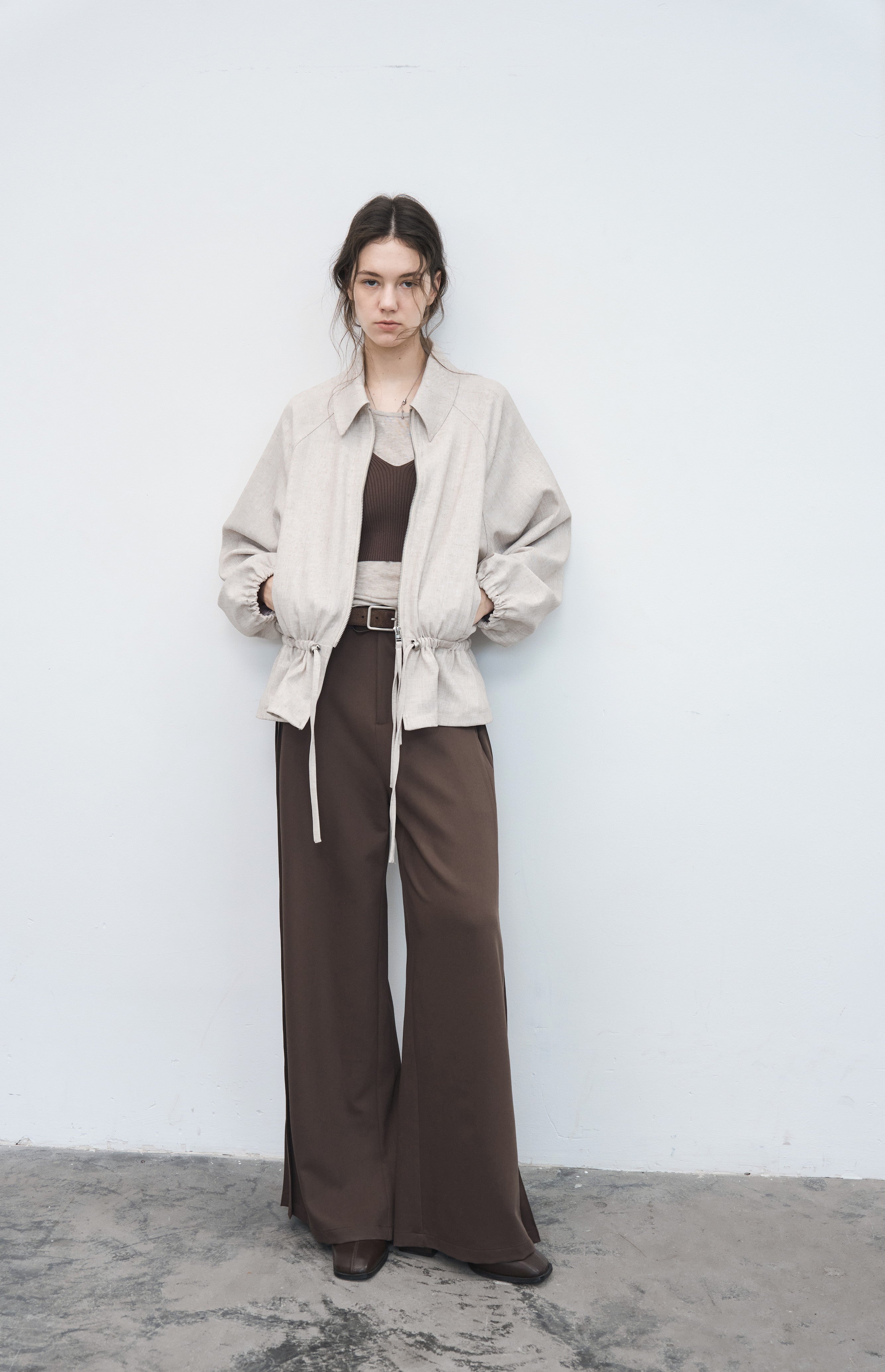 SIDE PLEATED WIDE SLACKS / サイドプリーツワイドスラックス