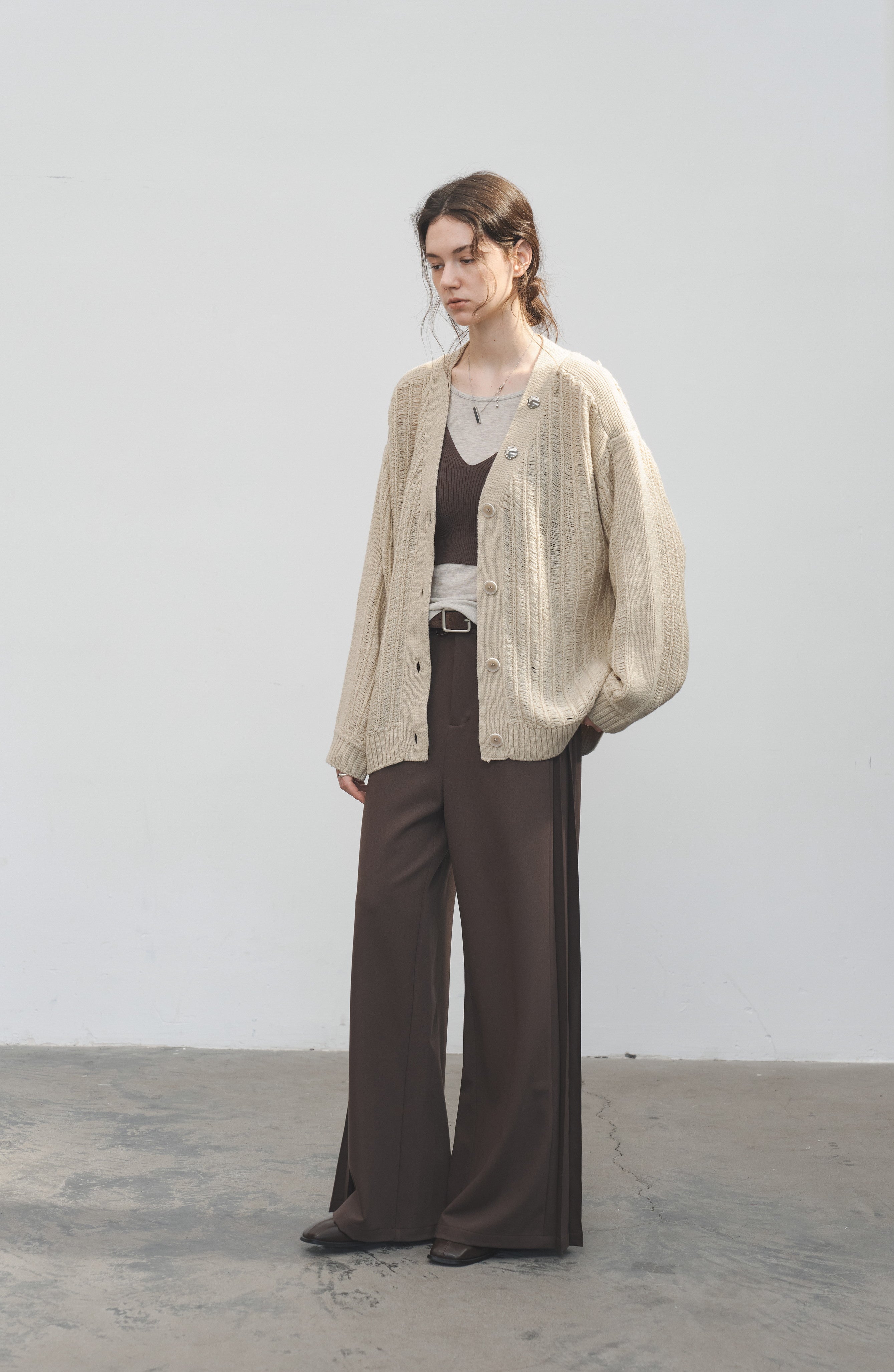 SIDE PLEATED WIDE SLACKS / サイドプリーツワイドスラックス