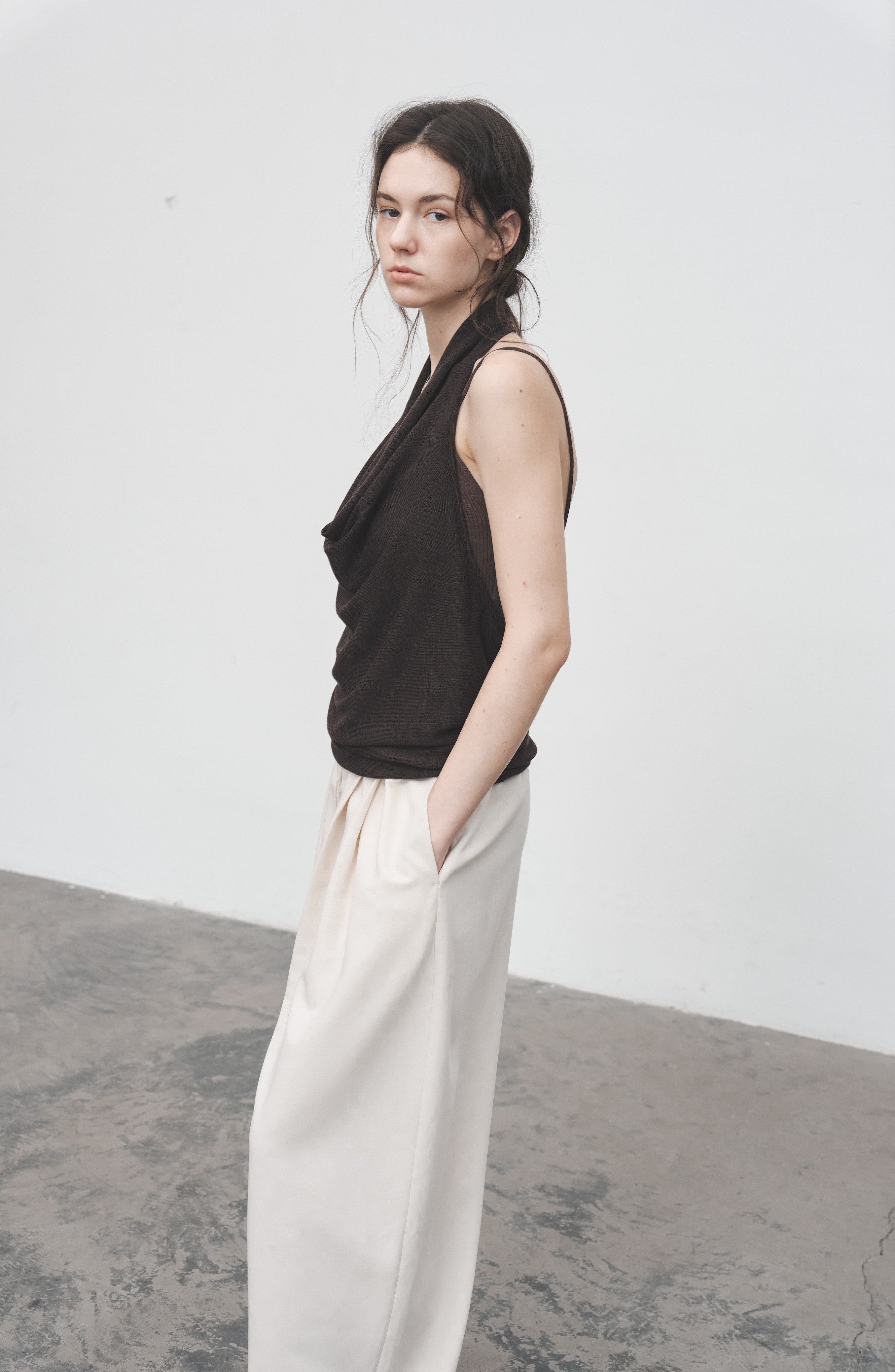 LOOSE DRAPE WIDE SLACKS
