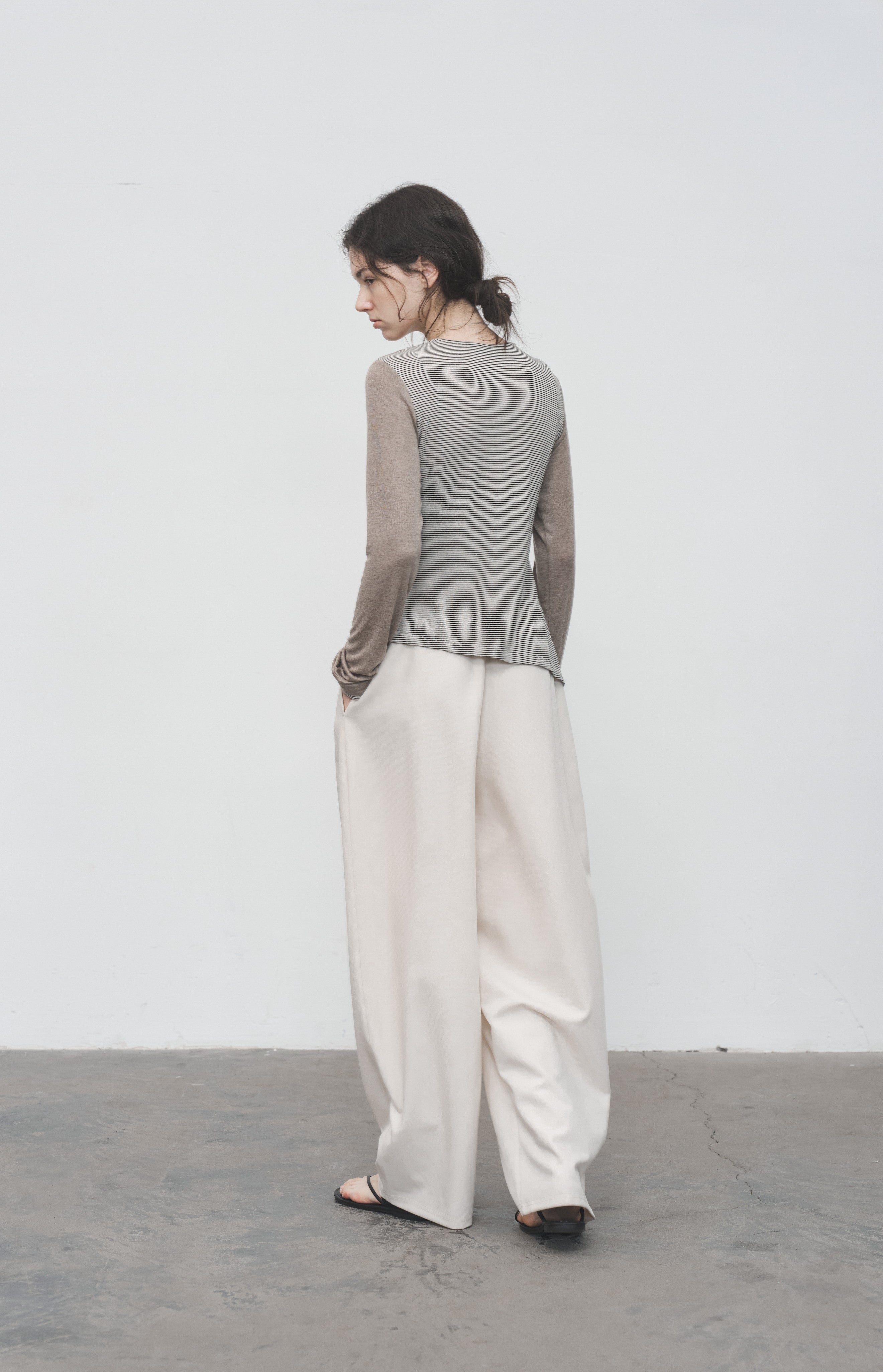 LAYERED STRIPED LONG T-SHIRT / レイヤードストライプロングTシャツ