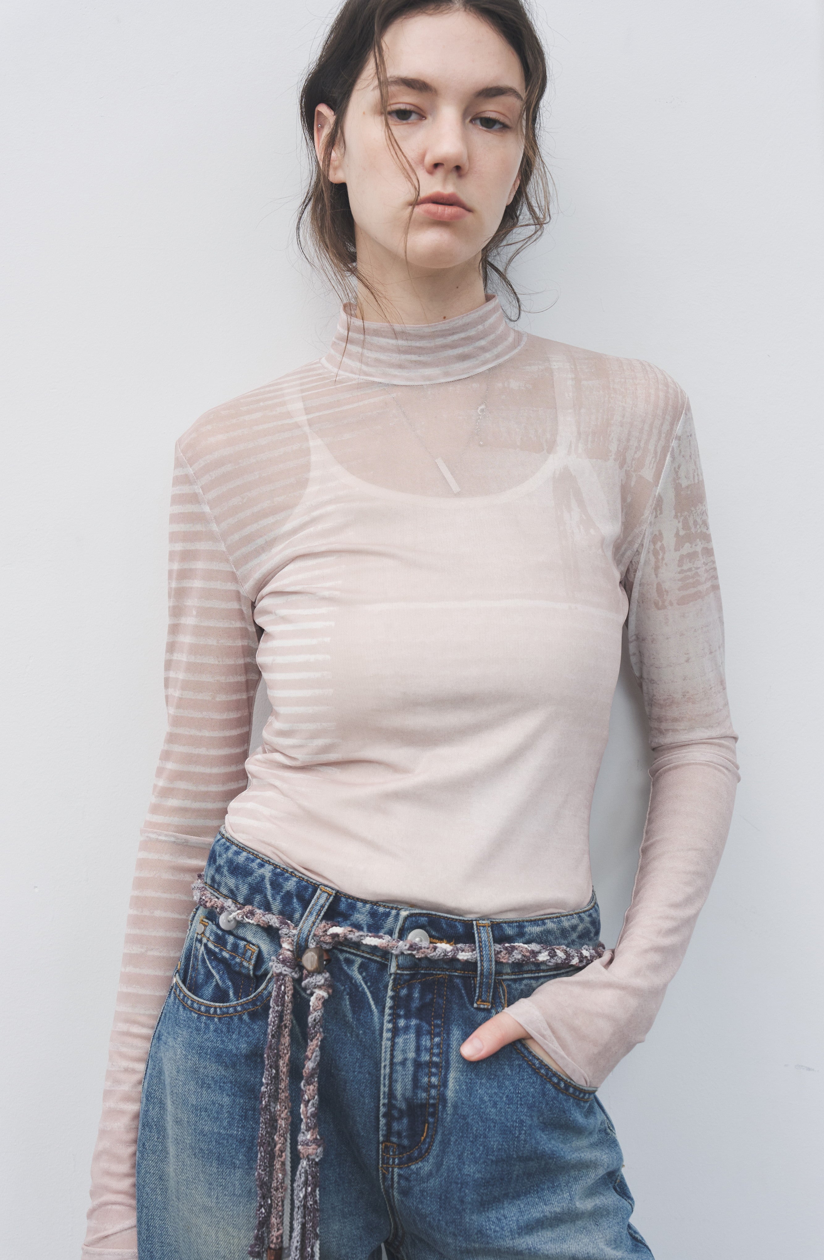 RUBBING ART SHEER TOP / ラビングアートシアートップ