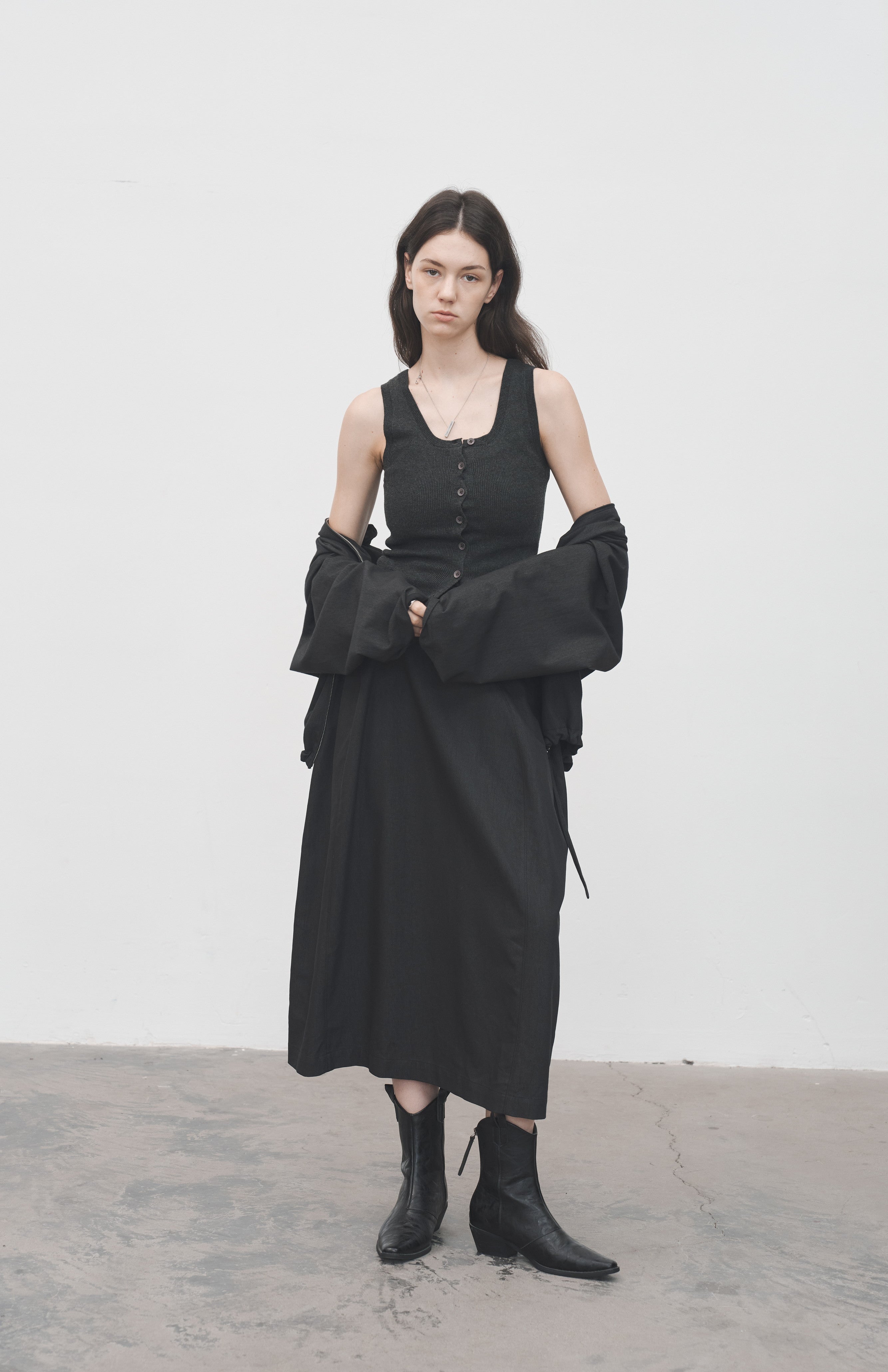 LACE COLLAR HOODED BLOUSON