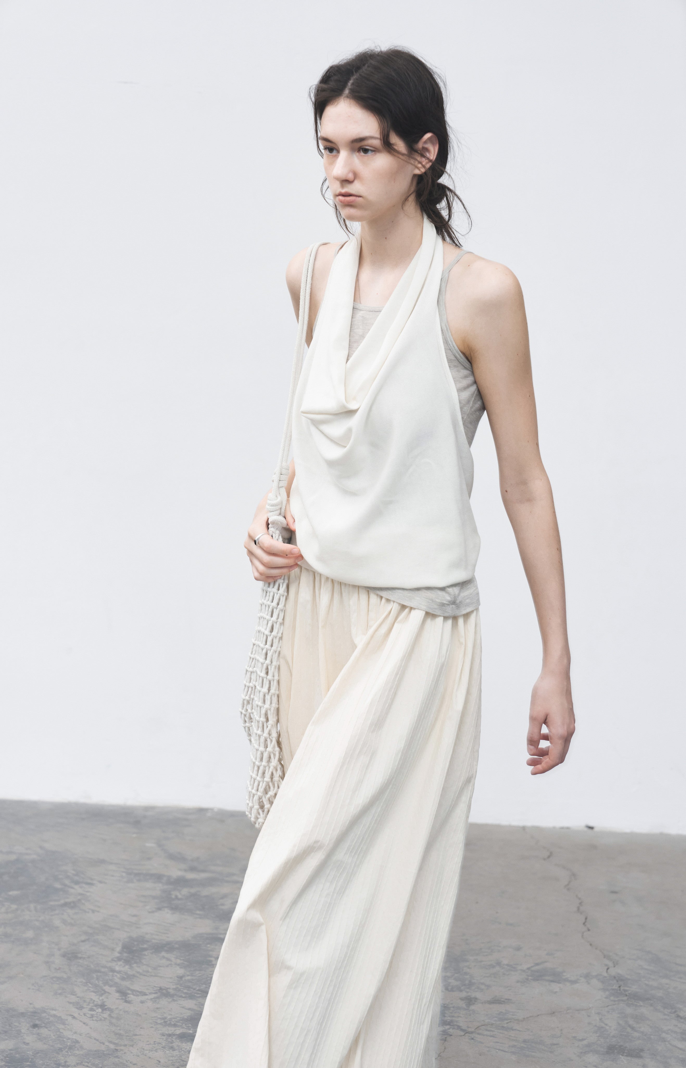 HEM FRINGE WAFFLE SKIRT / ヘムフリンジワッフルスカート