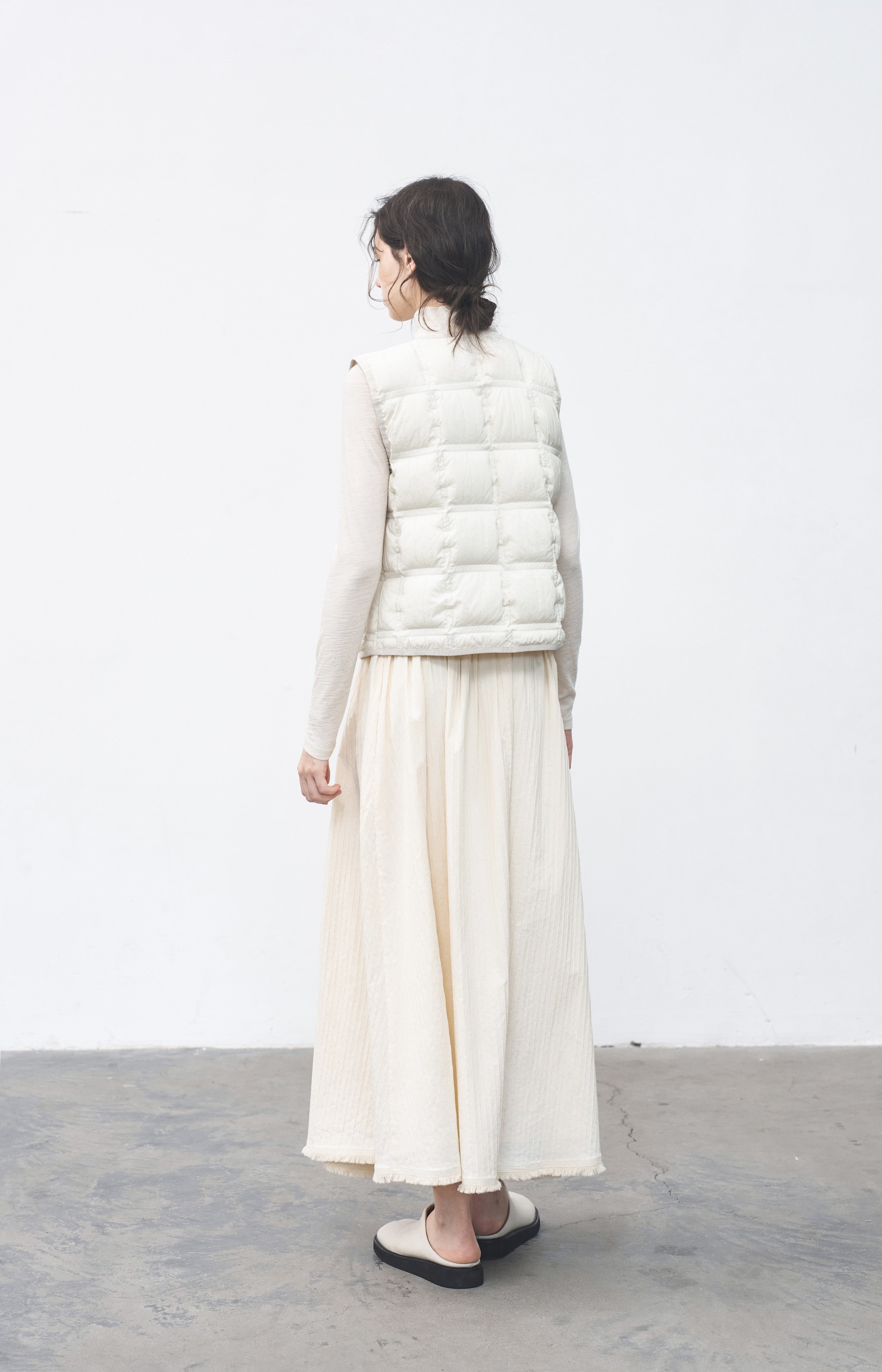 HEM FRINGE WAFFLE SKIRT / ヘムフリンジワッフルスカート