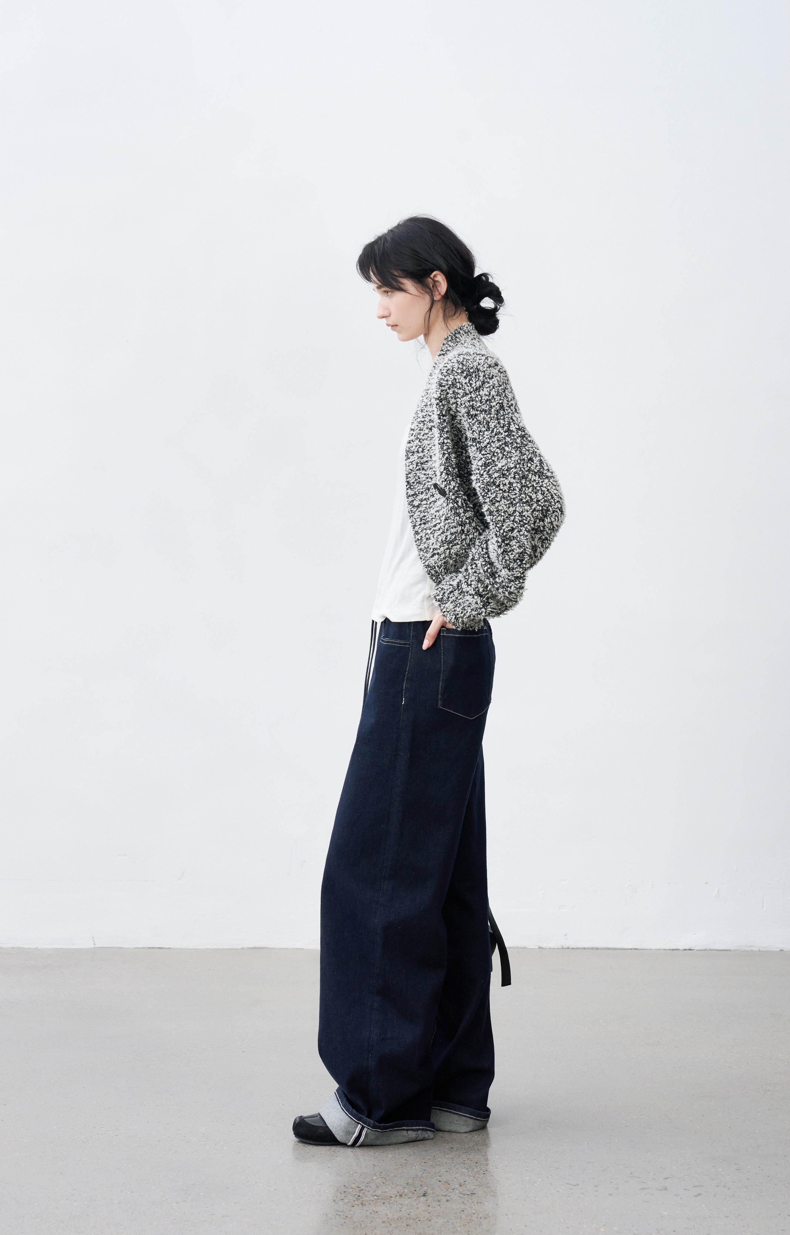 CONTRAST STITCH WIDE JEANS / コントラストステッチワイドジーンズ